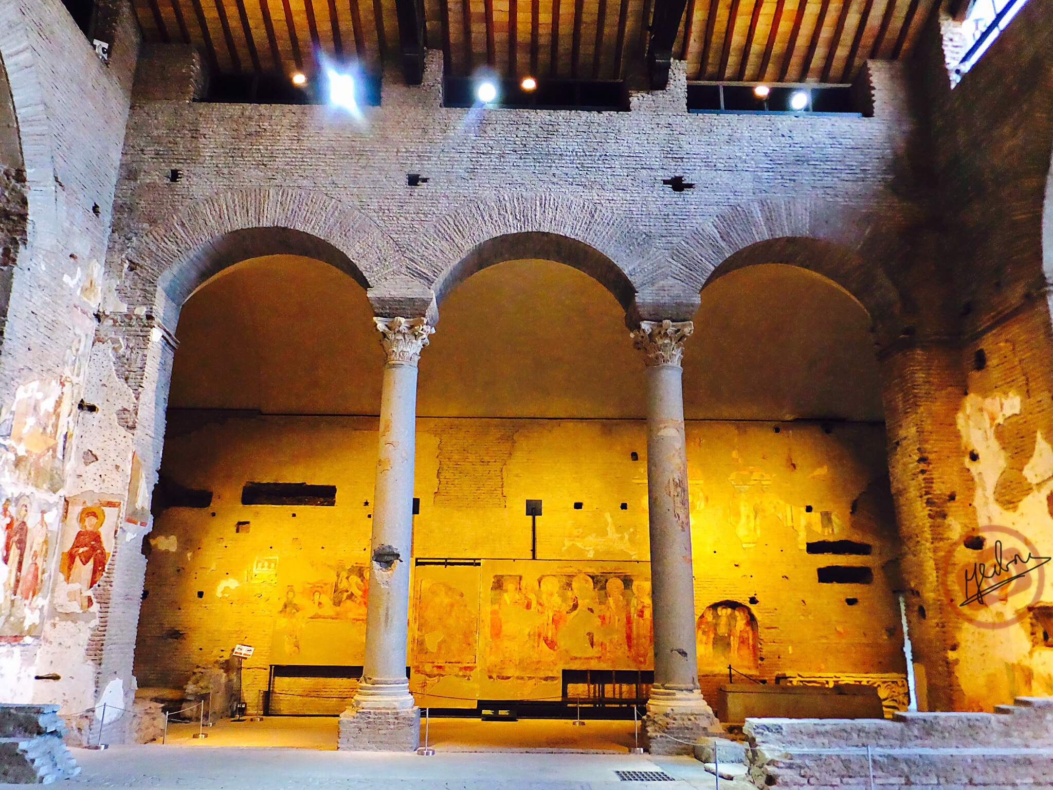 Fujifilm FinePix F900EXR sample photo. Interior of the church of santa maria antiqua in rome  photography