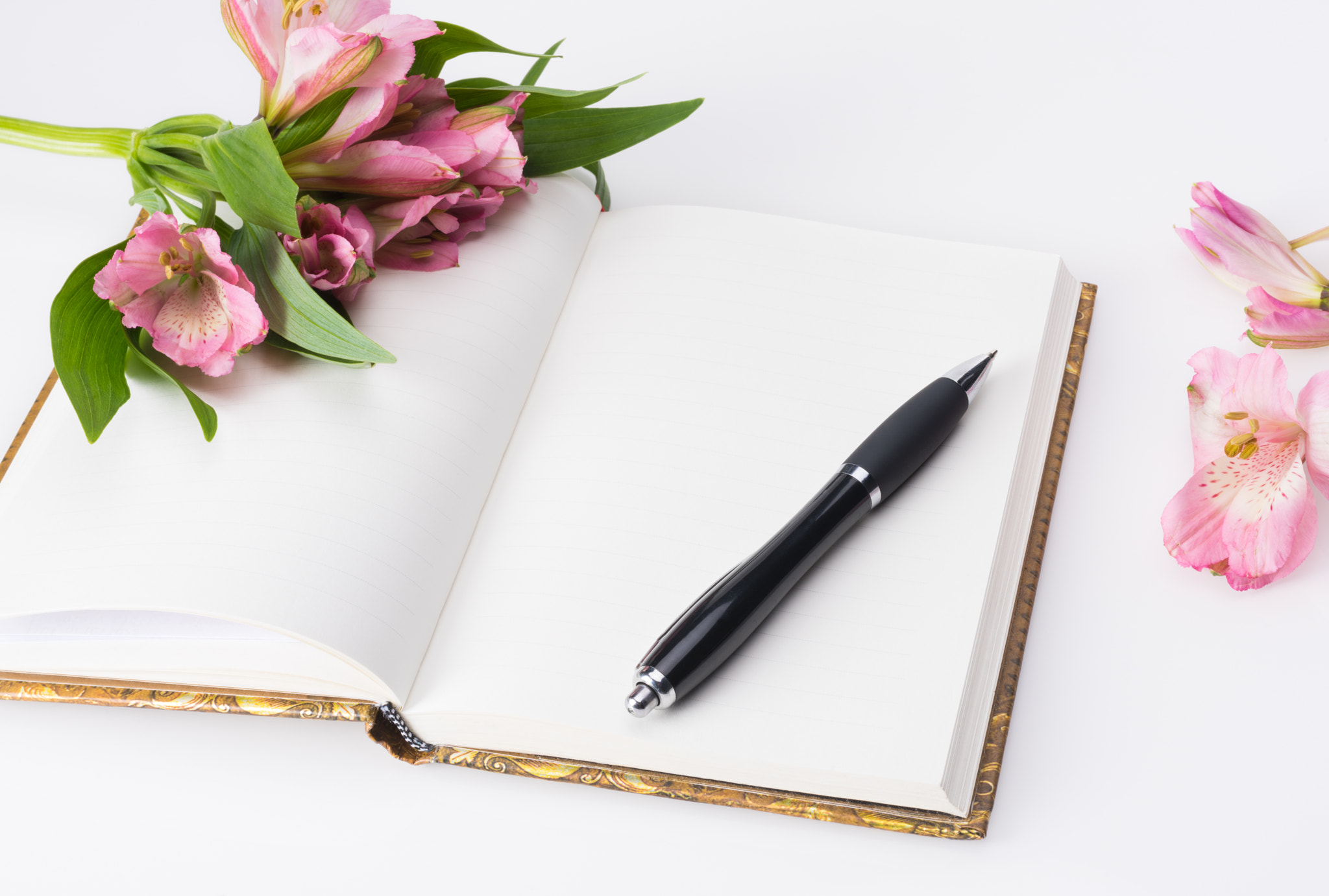 Nikon D810 sample photo. Valentines day, mothers day composition. love diary and fresh spring flowers. white background... photography