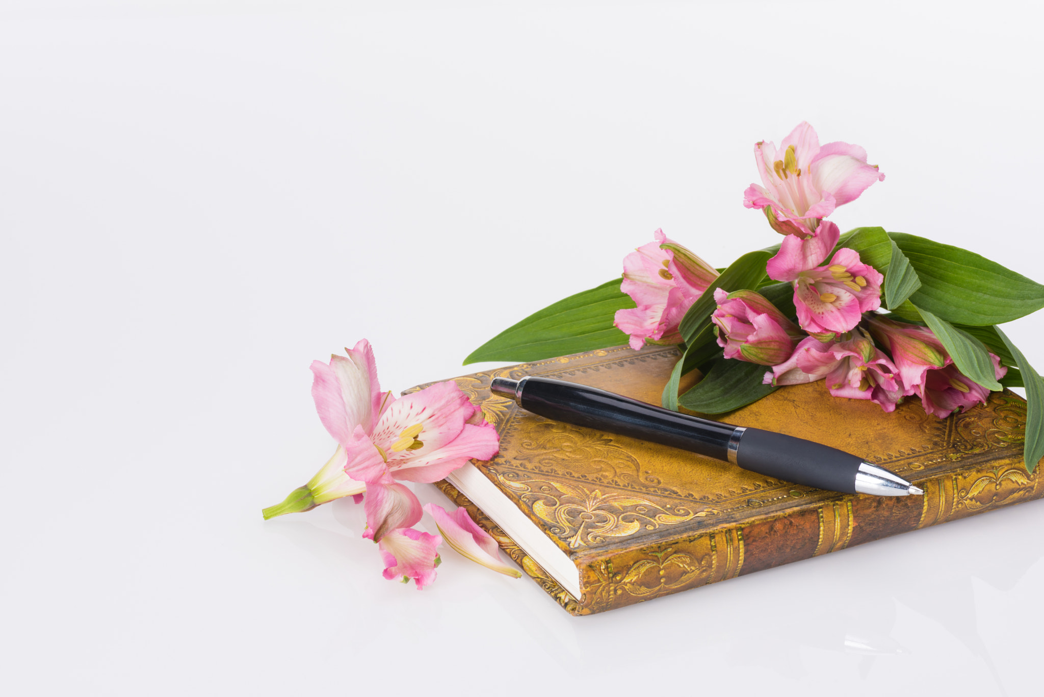 Nikon D810 sample photo. Valentines day, mothers day composition. love diary and fresh spring flowers. white background... photography