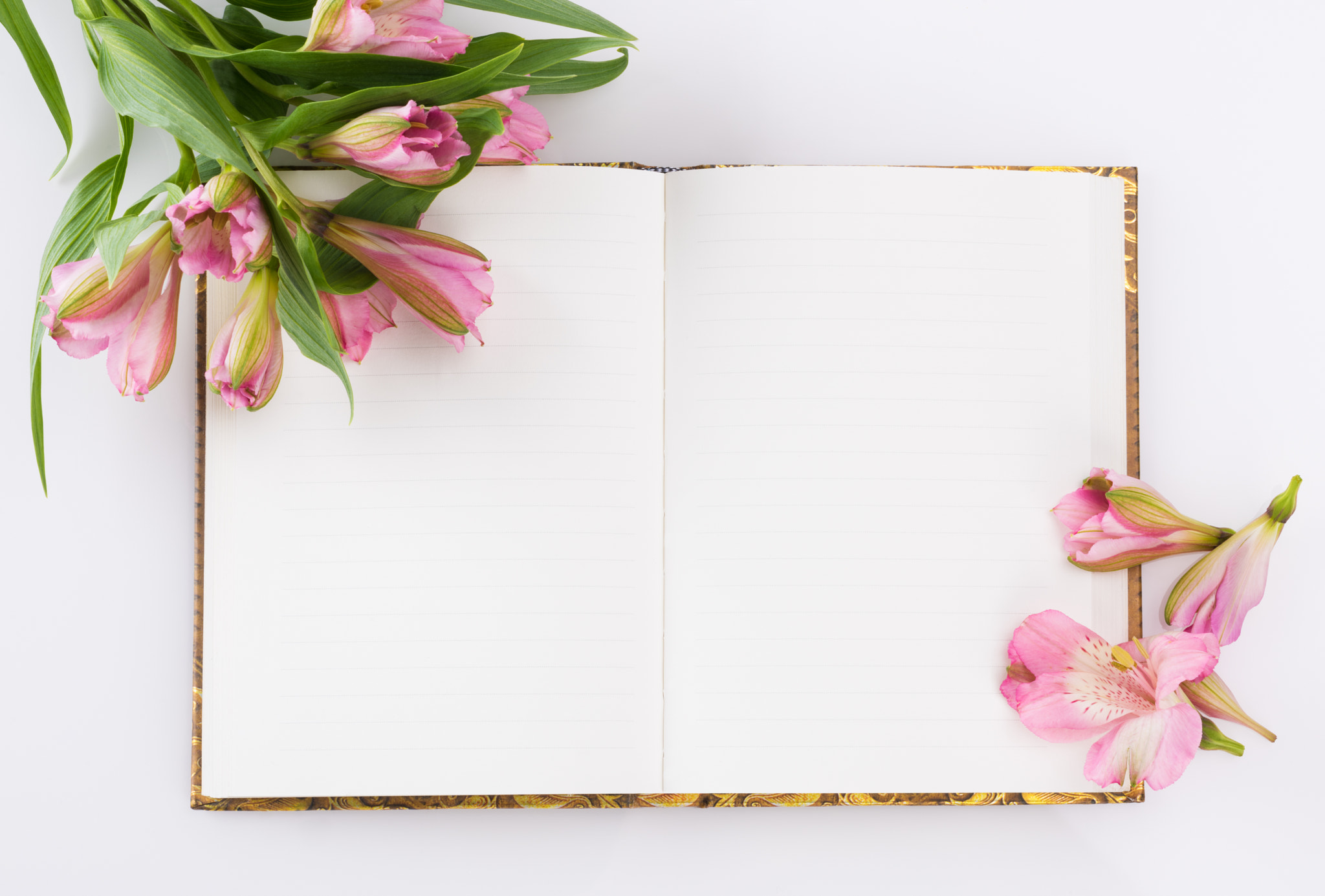 Nikon D810 + Sigma 70mm F2.8 EX DG Macro sample photo. Valentines day, mothers day composition. love diary and fresh spring flowers. white background... photography