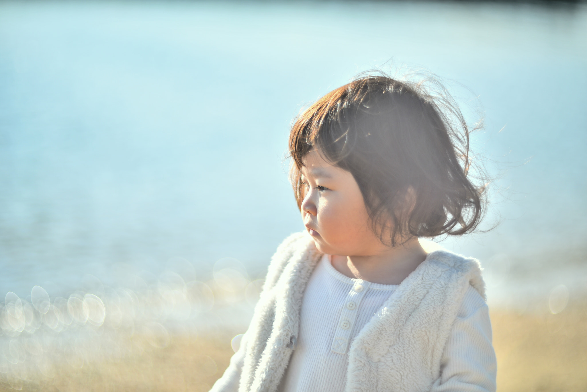 Nikon D750 + Manual Lens No CPU sample photo. Sea and child photography