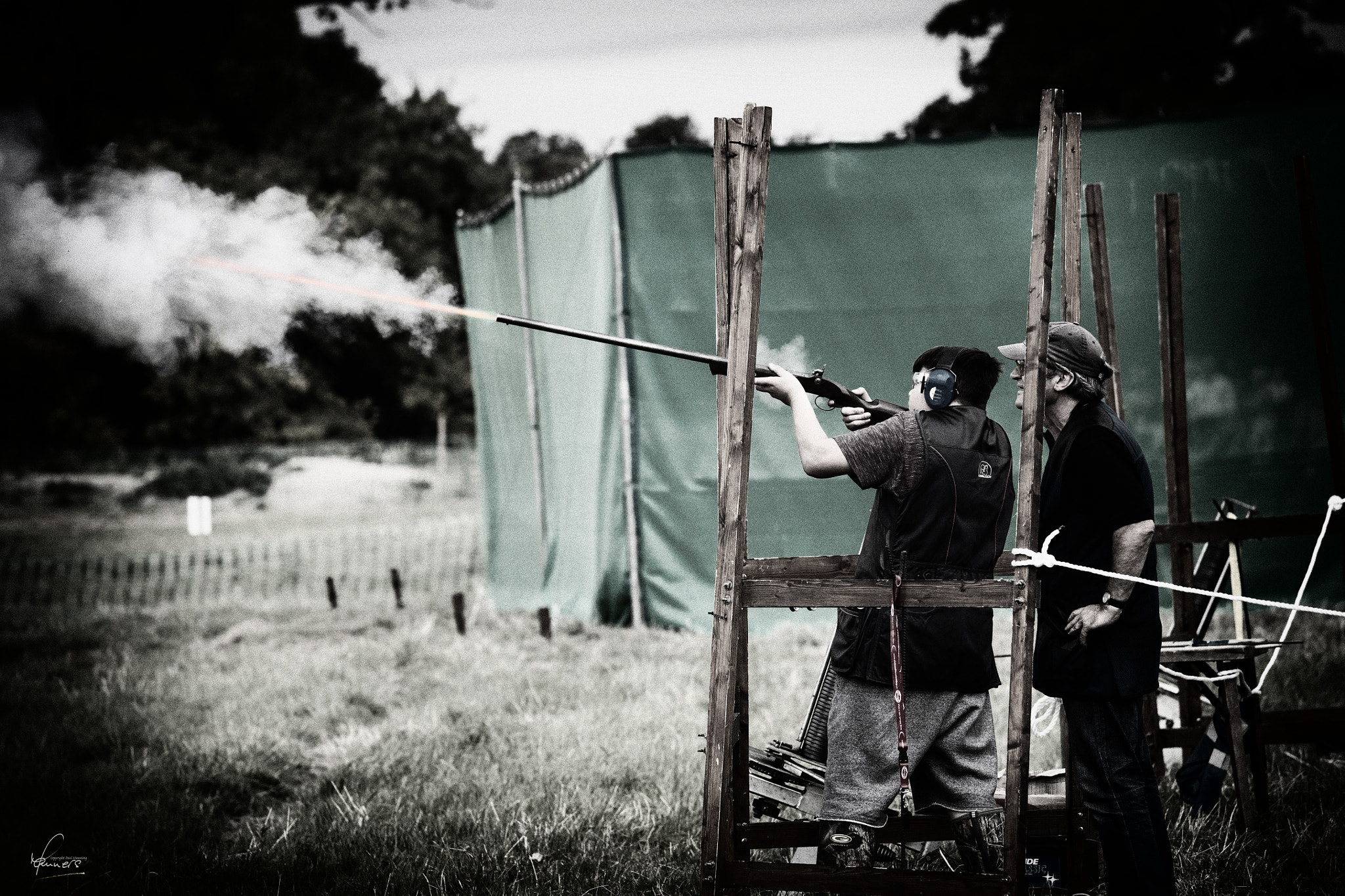 Canon EOS 5DS + Canon EF 70-200mm F4L IS USM sample photo. Trap shooting photography