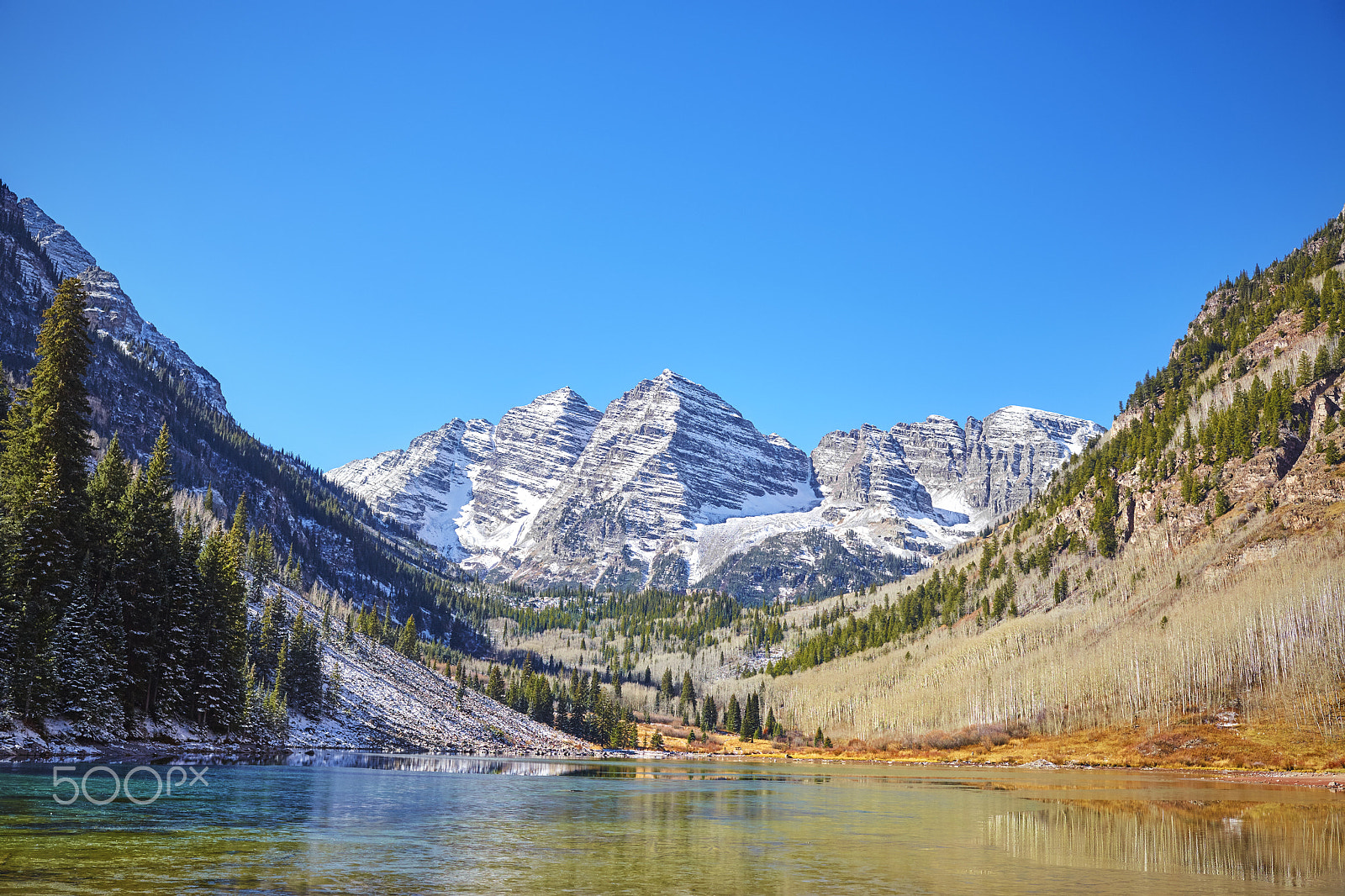 Canon EF 35mm F2 IS USM sample photo. Maroon bells photography
