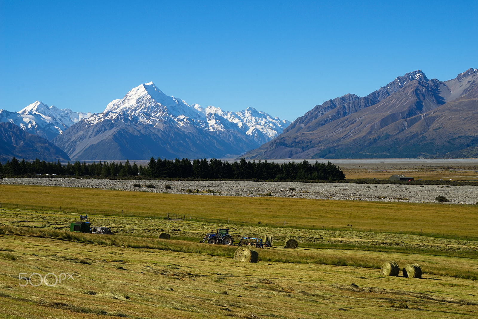 Sony a7R + Sony FE 70-200mm F4 G OSS sample photo. A farm with a view | mt cook photography