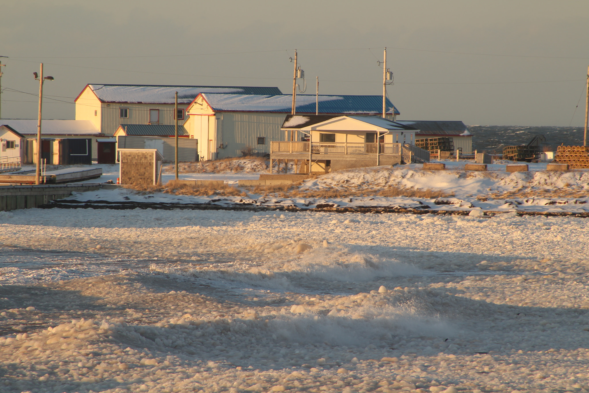 Canon EF 75-300mm f/4-5.6 USM sample photo. Icy waters arisaig wharf nova scotia photography