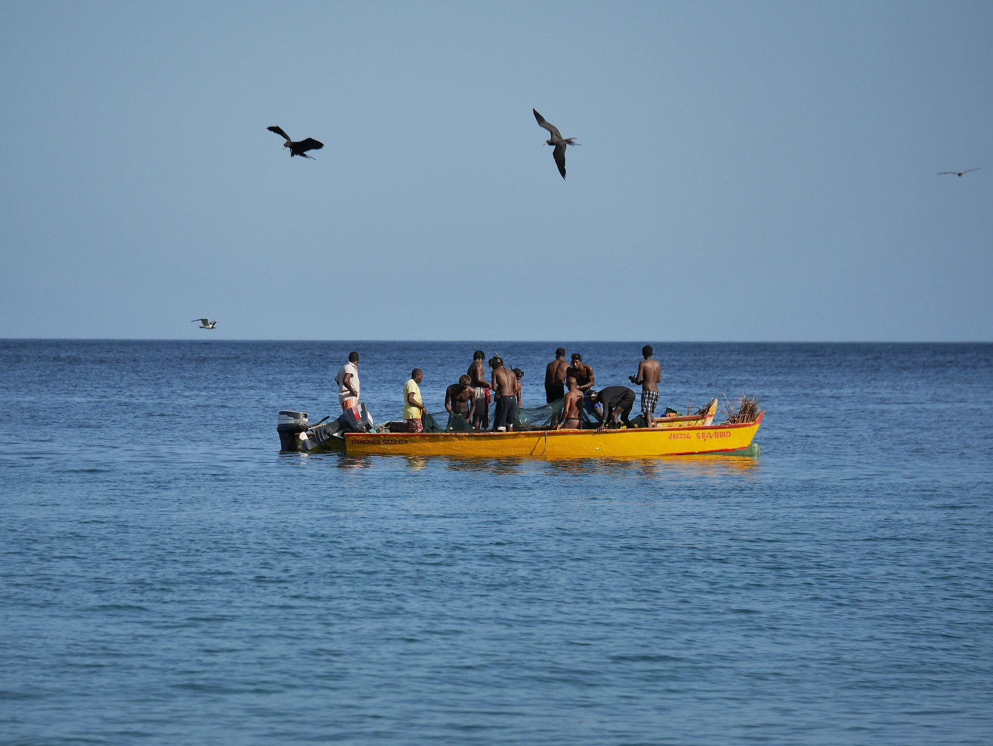 Panasonic Lumix G X Vario 35-100mm F2.8 OIS sample photo. Caribbean fishermen photography