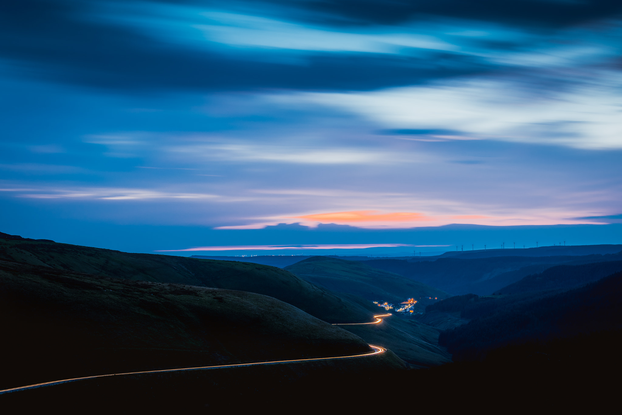 Nikon D500 sample photo. Valley light trails photography