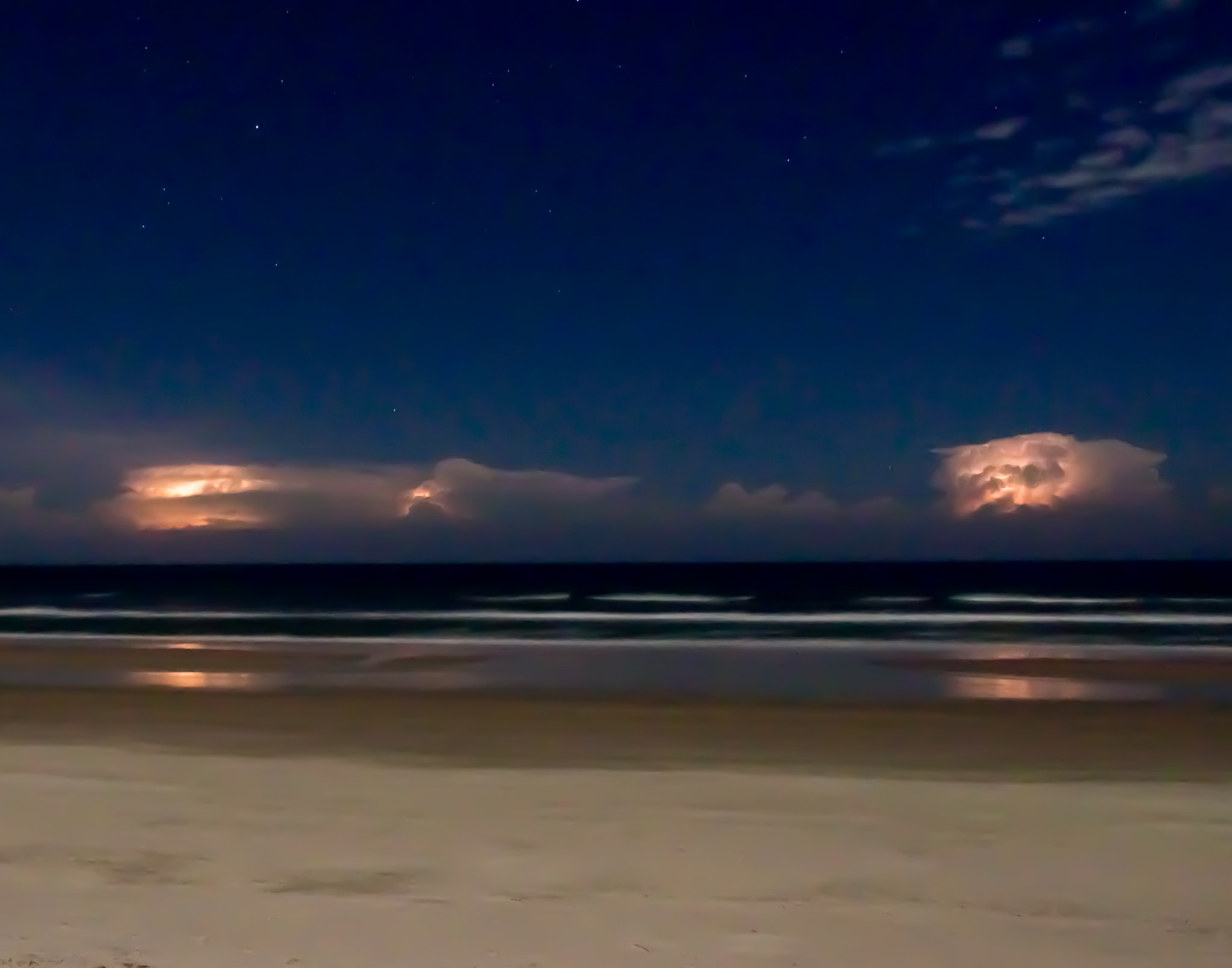Olympus OM-D E-M10 sample photo. Night storm over the atlantic photography