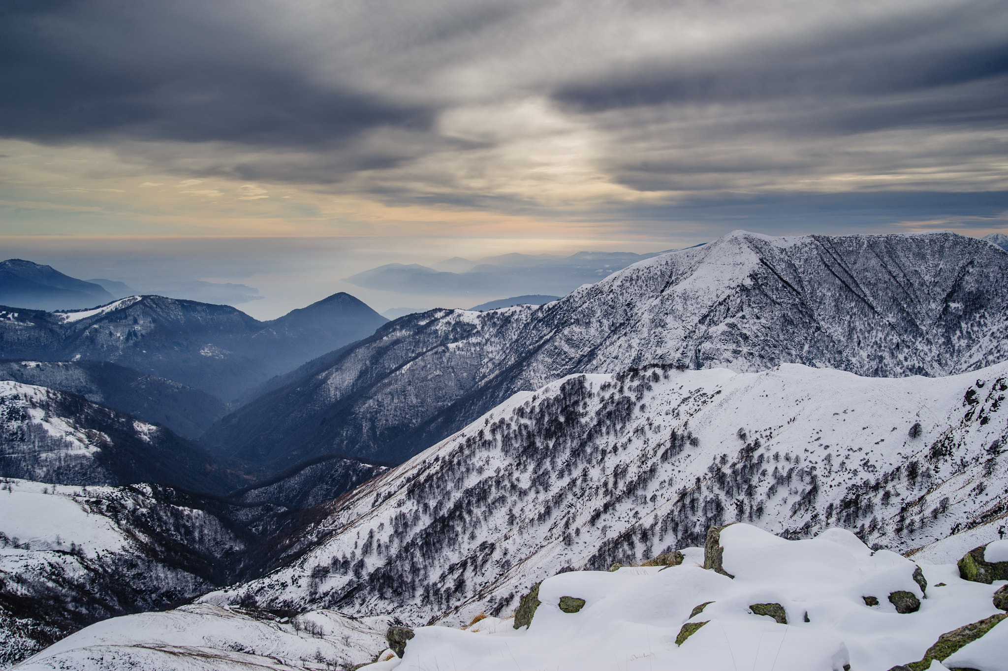 Nikon D700 sample photo. Lake maggiore  from zeda ridge photography