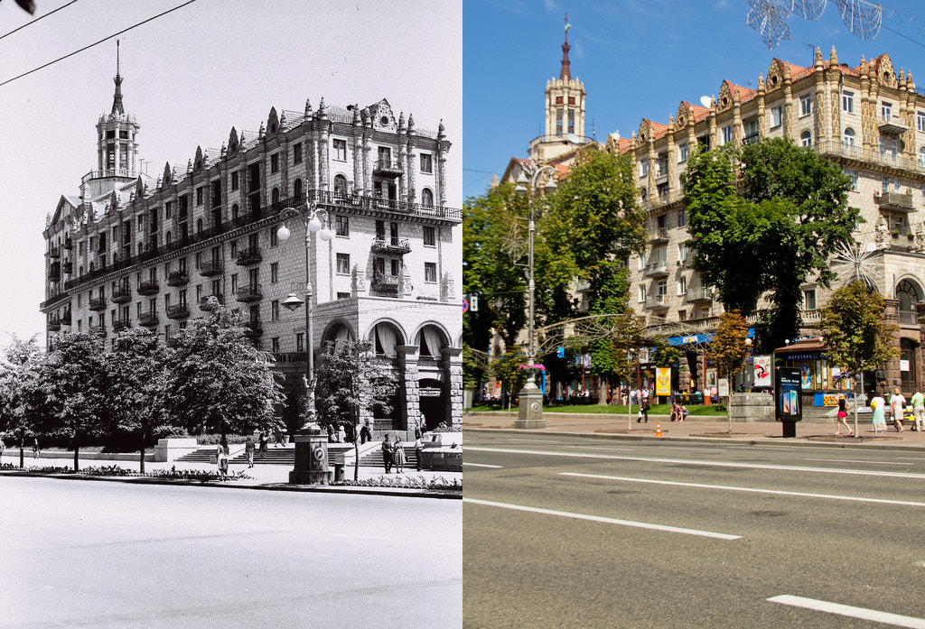 Canon EF-S 18-55mm F3.5-5.6 II sample photo. 1955 vs 2015 || ukraine || kyiv photography