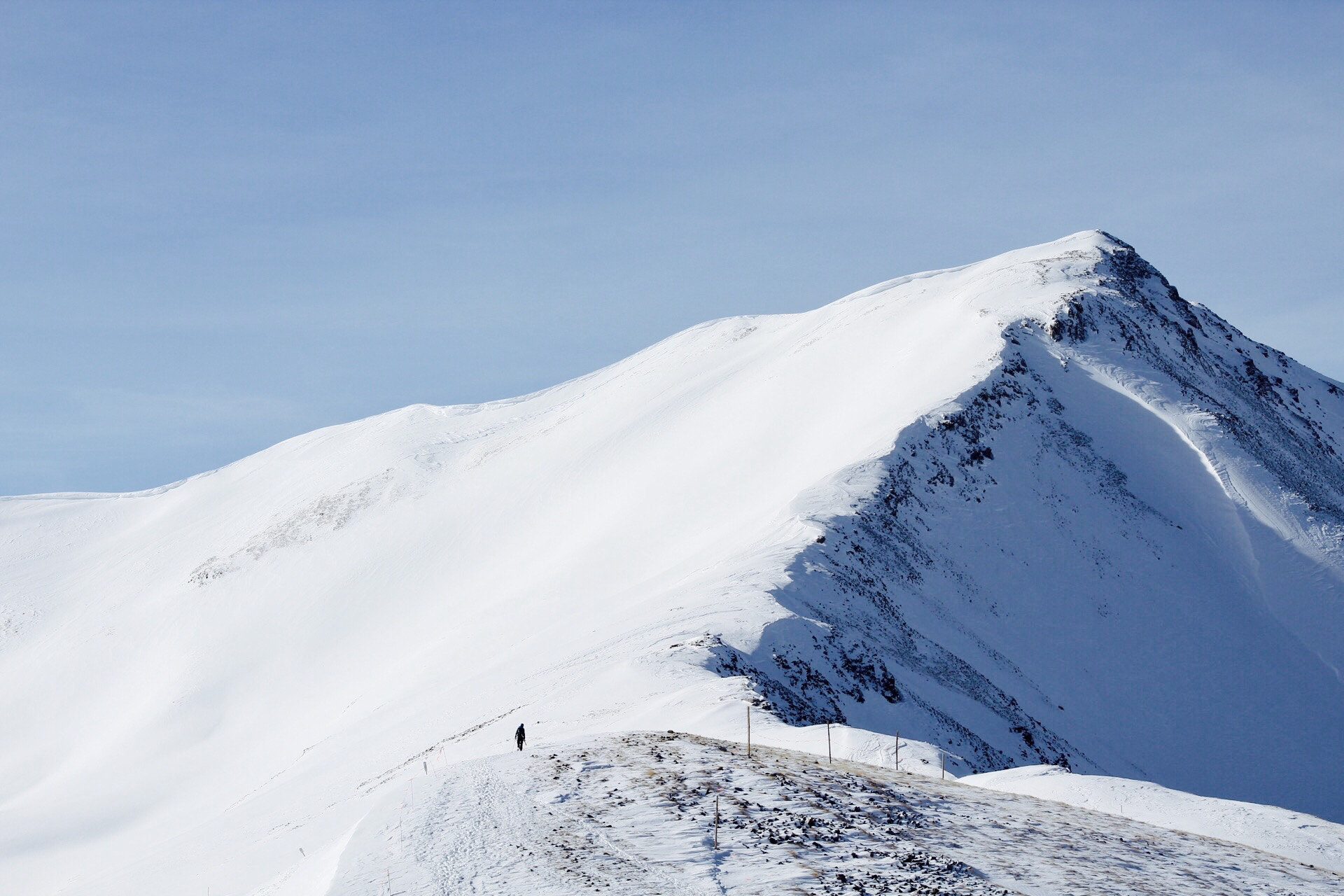 the hike to the top