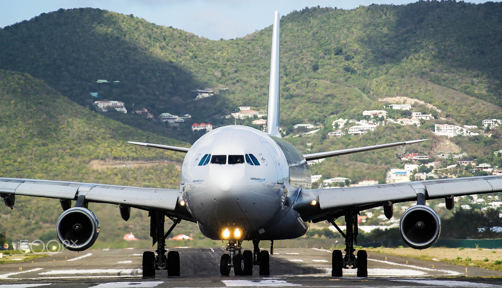 Nikon 1 Nikkor VR 30-110mm F3.8-5.6 sample photo. Air france a340 at sxm photography