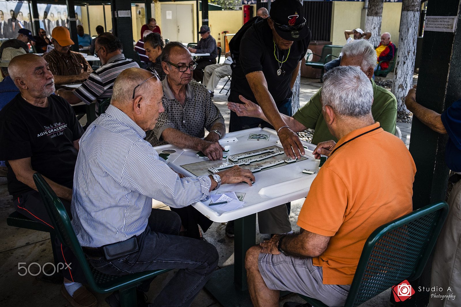 Fujifilm X-T1 + Fujifilm XF 23mm F2 R WR sample photo. Playing dominoes at the park photography