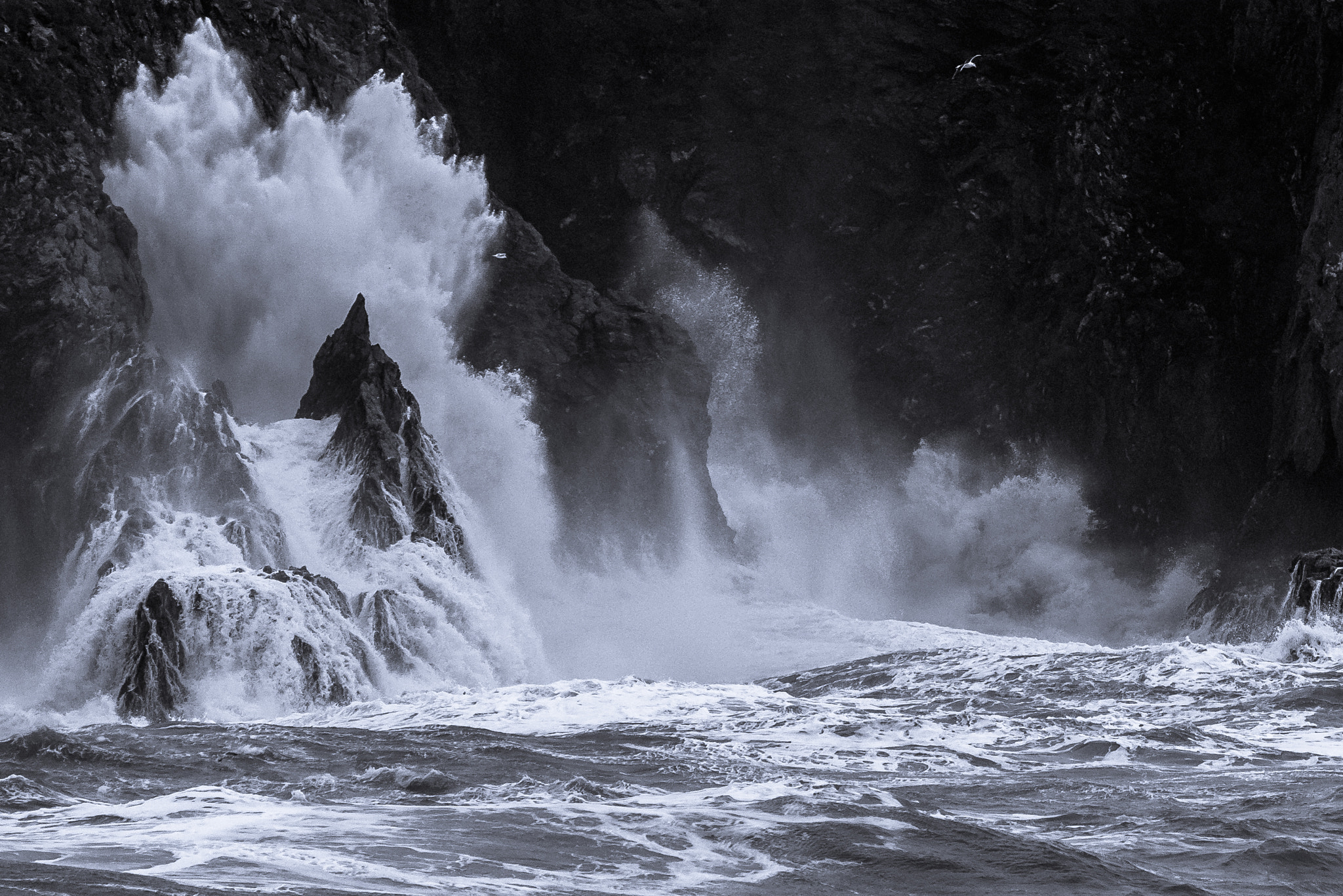 Pentax K-1 sample photo. Stormy day at start point devon england photography