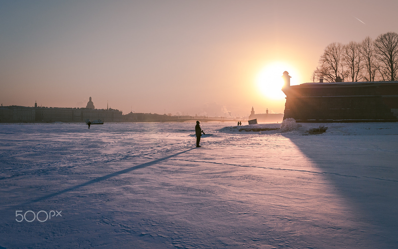 Canon EF-S 24mm F2.8 STM sample photo. Sunset over saint-petersburg photography