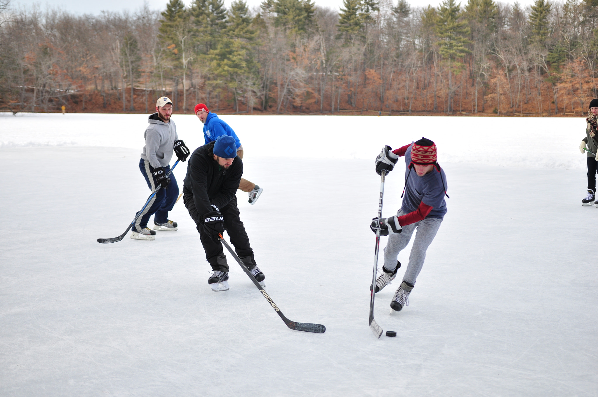 Nikon D90 sample photo. Pick up pond hockey. photography