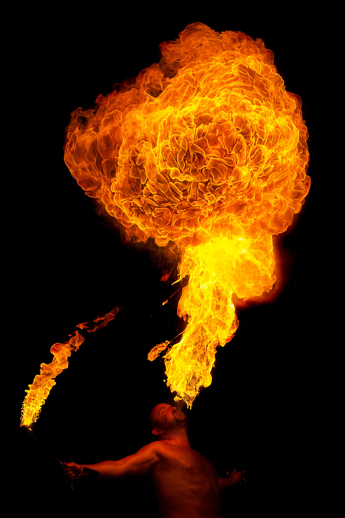 Pentax K-5 sample photo. Breathing fire photography