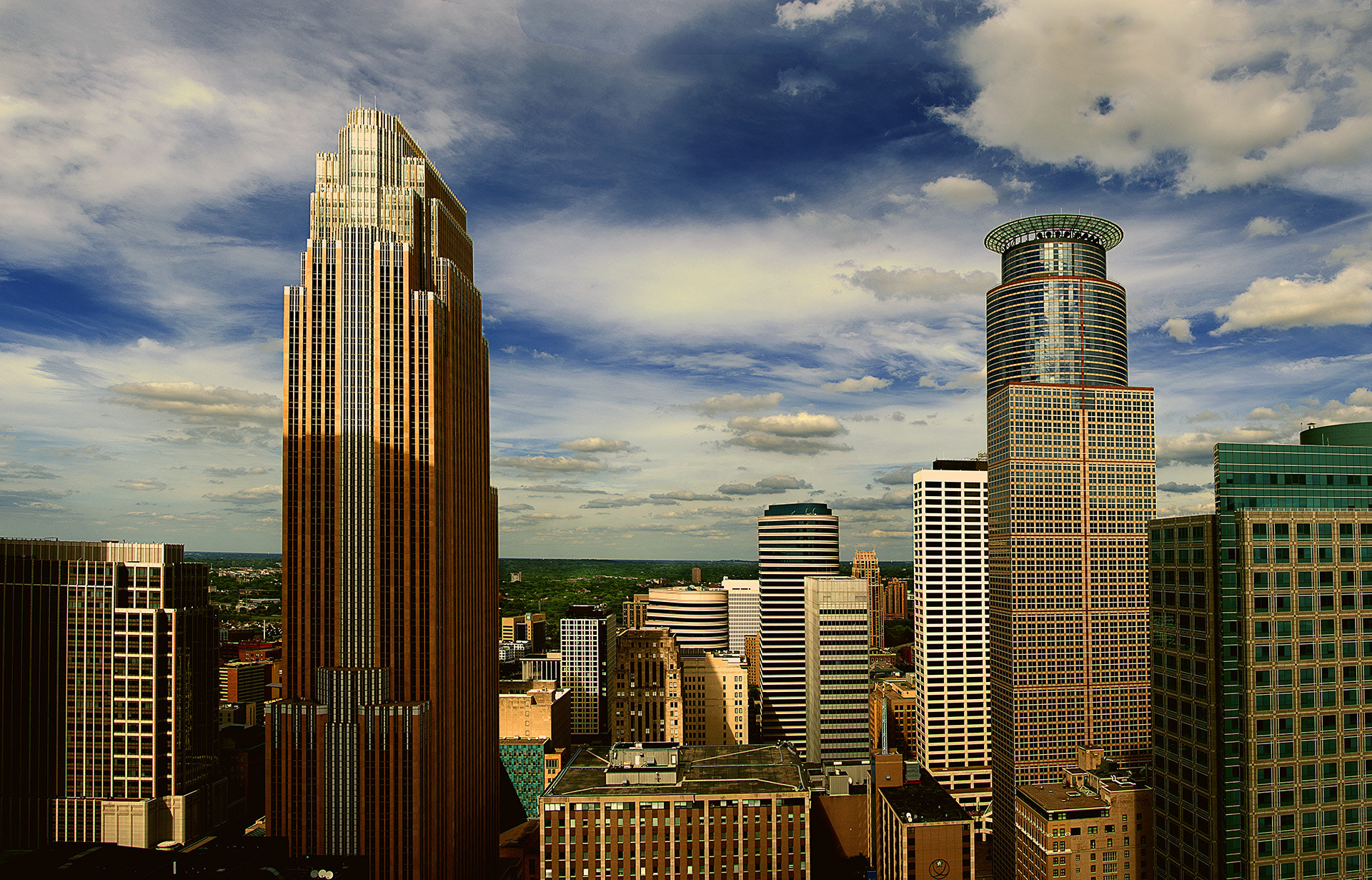 Nikon D300S sample photo. Dawntown minneapolis observation deck photography