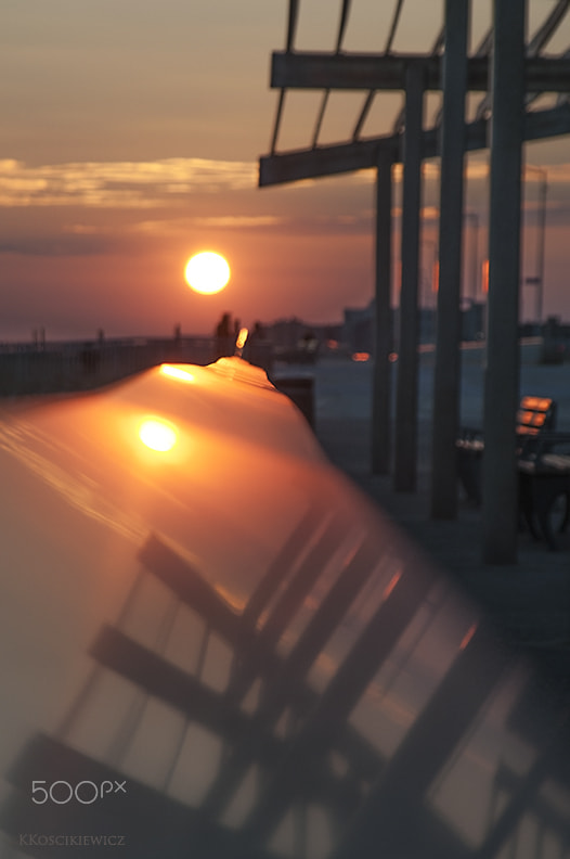 AF Zoom-Nikkor 24-120mm f/3.5-5.6D IF sample photo. Sunset barrier photography