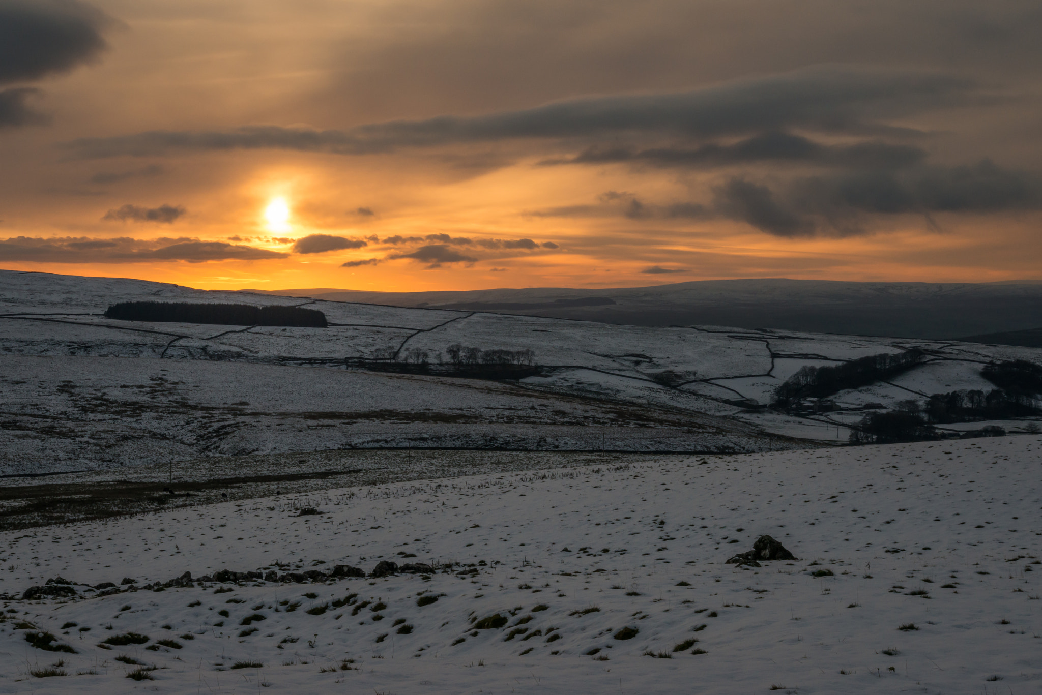Nikon D800 sample photo. Sunset over the snow photography