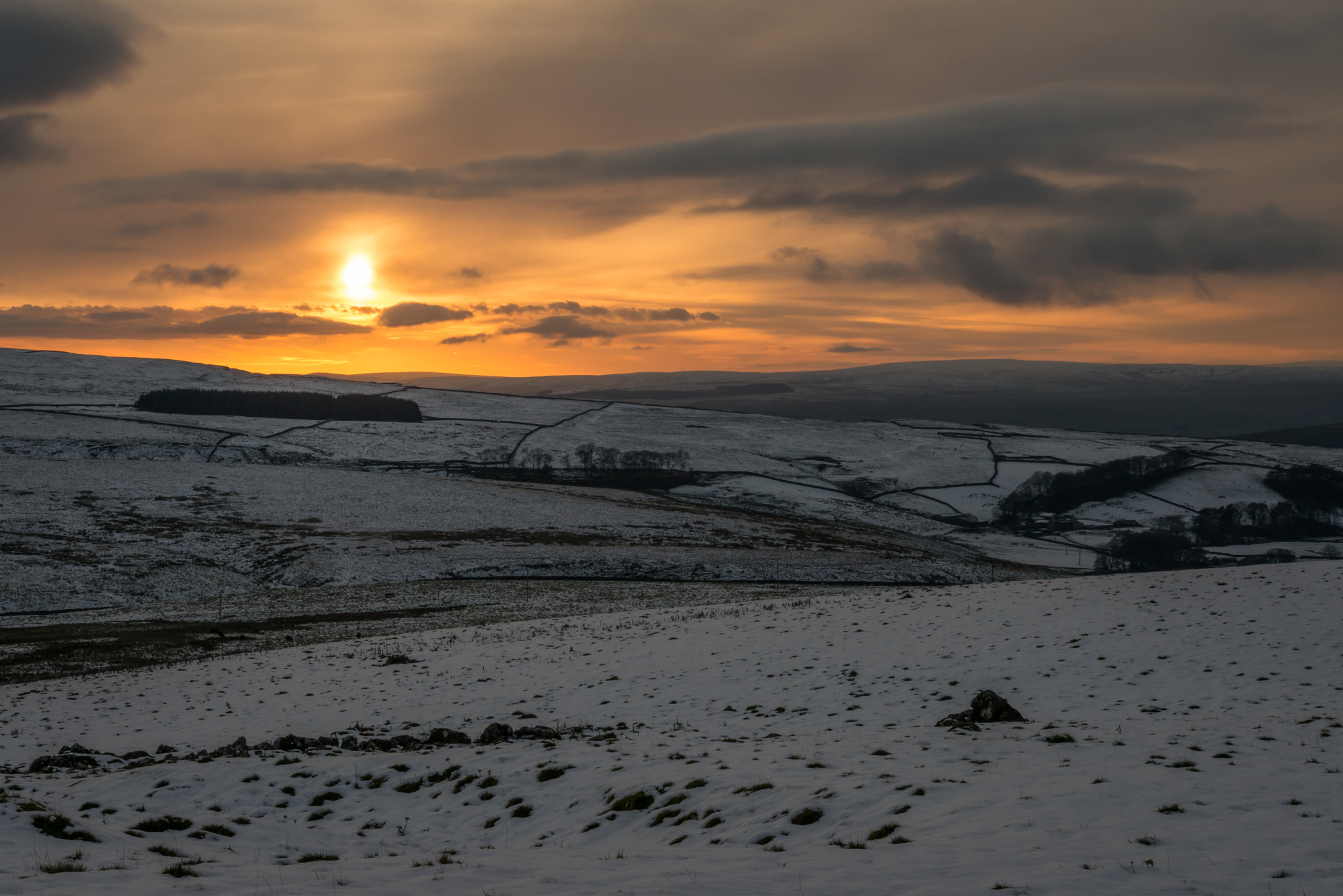 Nikon D800 + Sigma 24-105mm F4 DG OS HSM Art sample photo. Sunset over the snow photography