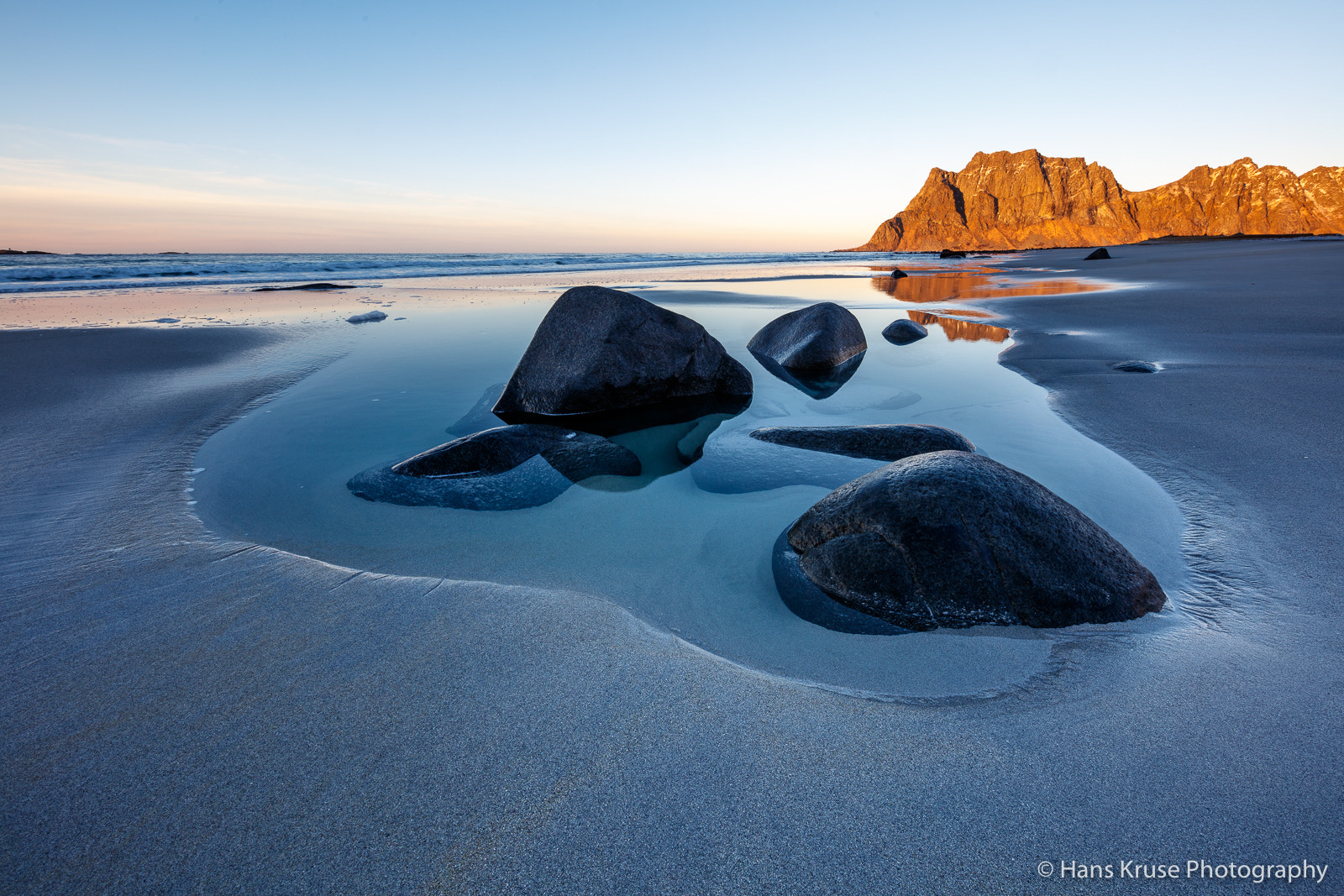 Canon EOS 5DS R + Canon EF 11-24mm F4L USM sample photo. Pools on the beach at sunset photography