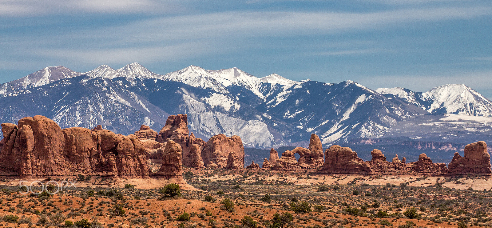 Canon EOS 60D + Tamron SP 70-300mm F4-5.6 Di VC USD sample photo. Arches national park panorama photography
