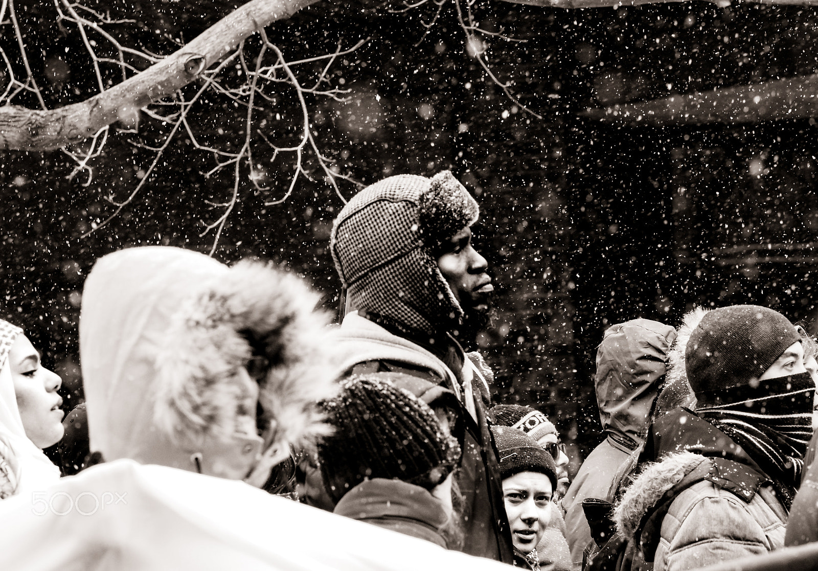 Olympus OM-D E-M10 + Olympus M.Zuiko Digital ED 40-150mm F2.8 Pro sample photo. At the demonstration in solidarity with quebec's muslims photography