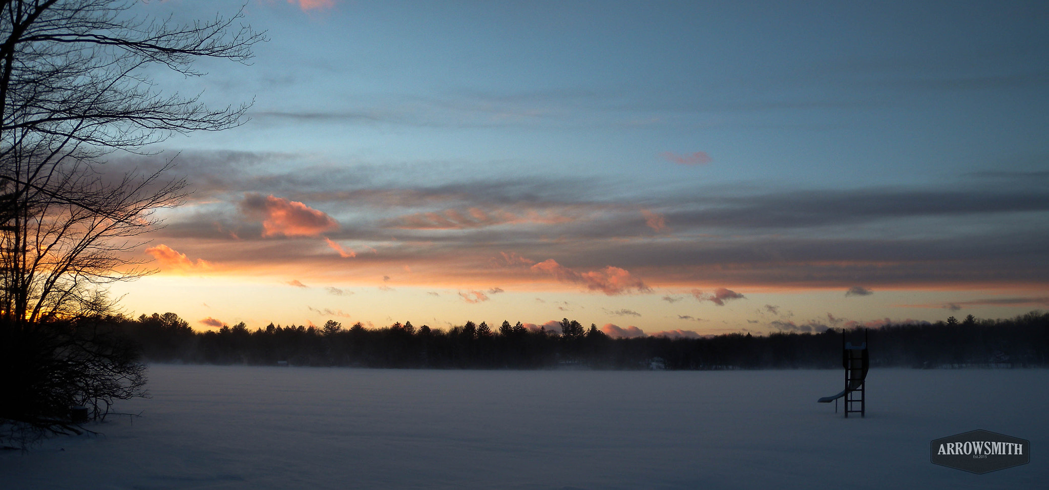 Nikon Coolpix P6000 sample photo. Winter lake sunset photography