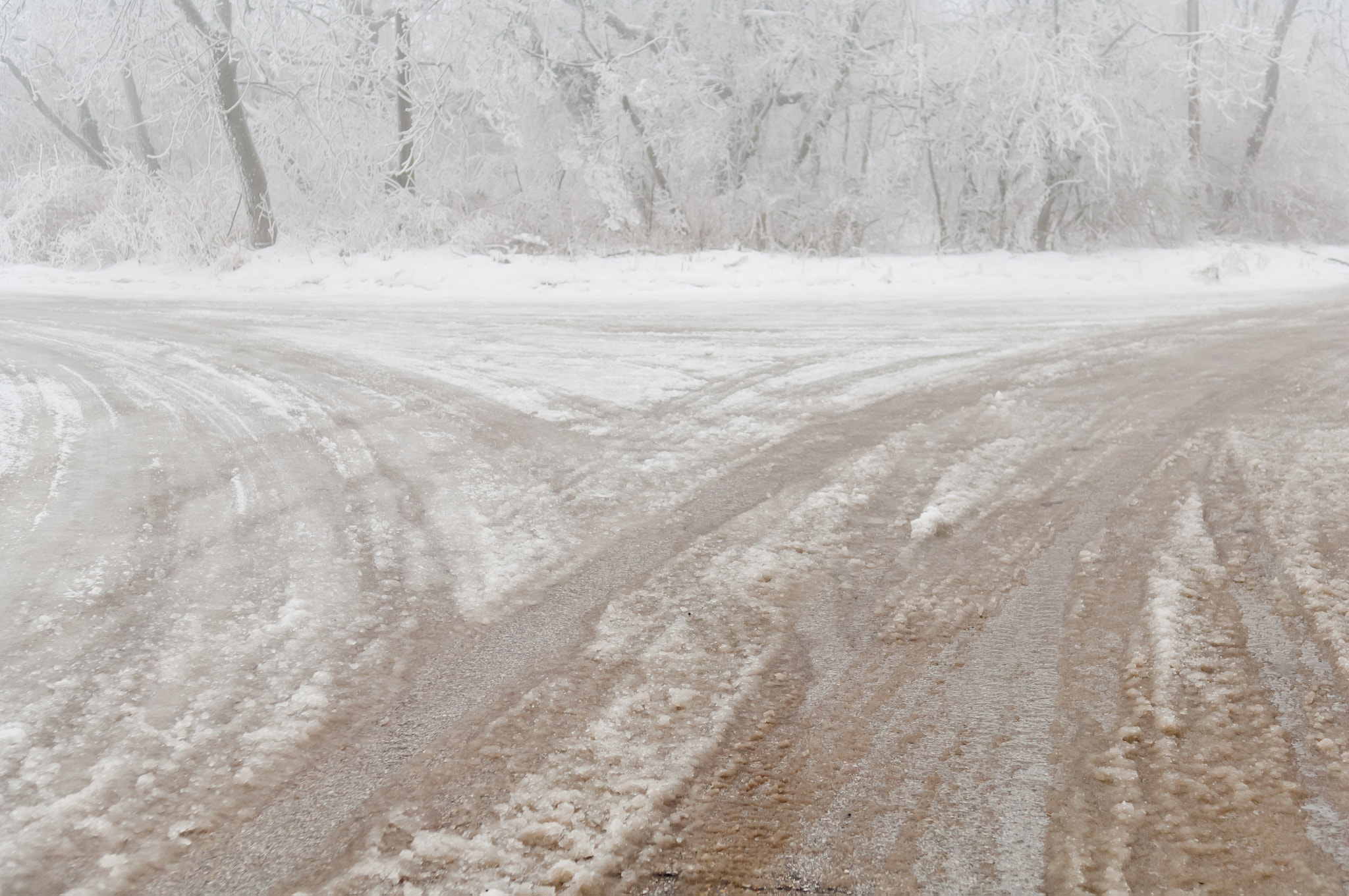 Nikon D2X sample photo. Freezing rain or icy rain covered the street photography