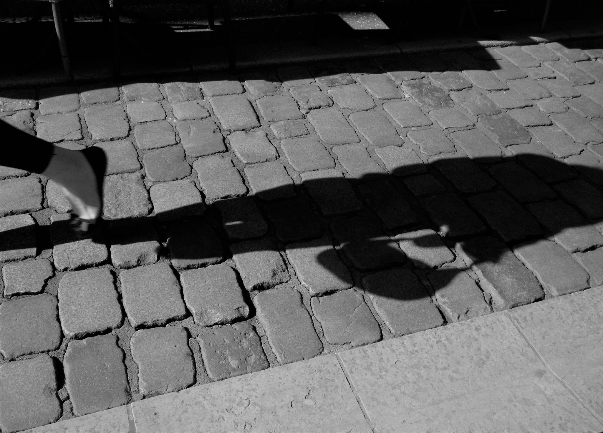 Fujifilm FinePix Z30 sample photo. Woman 's bag shadow with foot photography