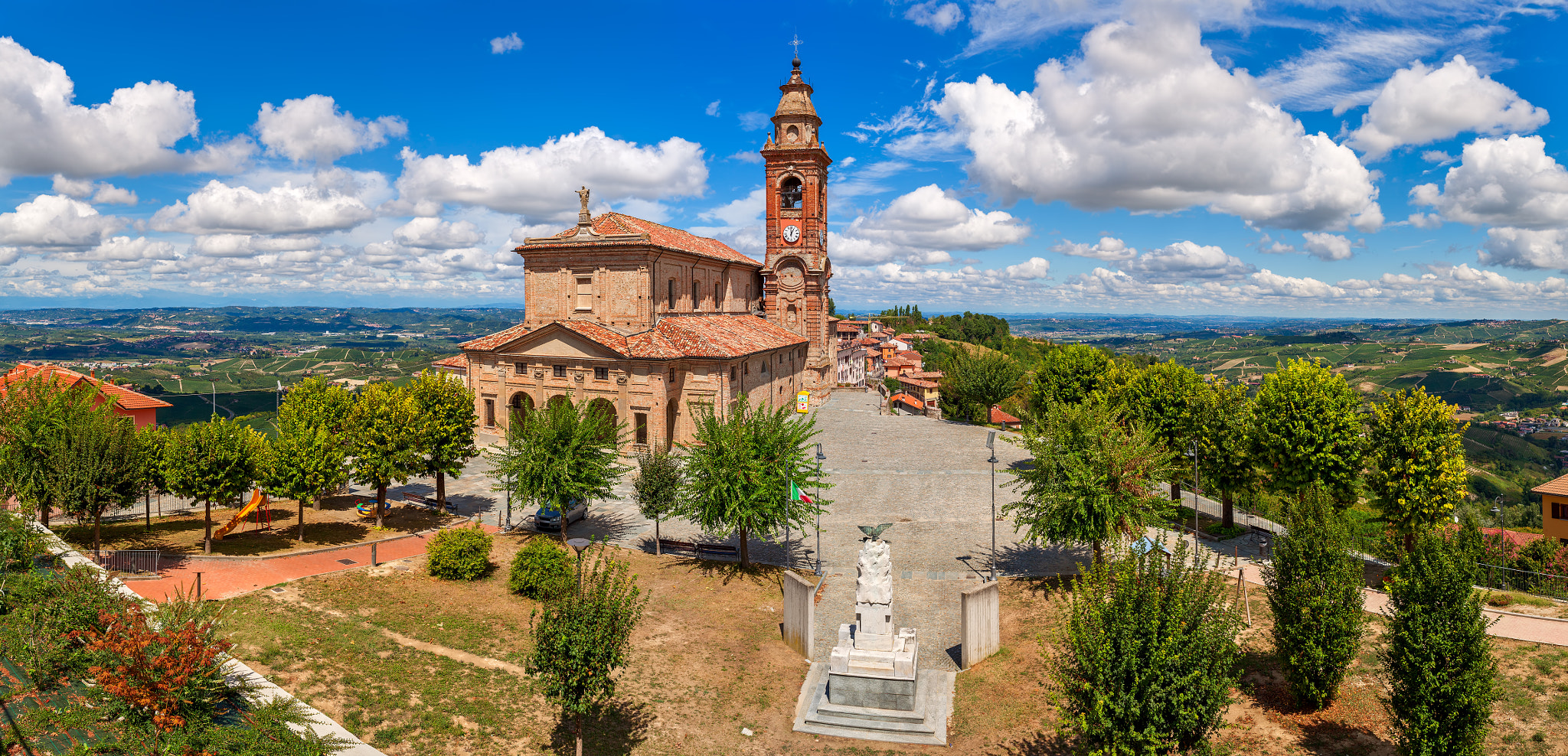 Canon EF 35mm F2 IS USM sample photo. Panoramic view of church under beautiful sky. photography