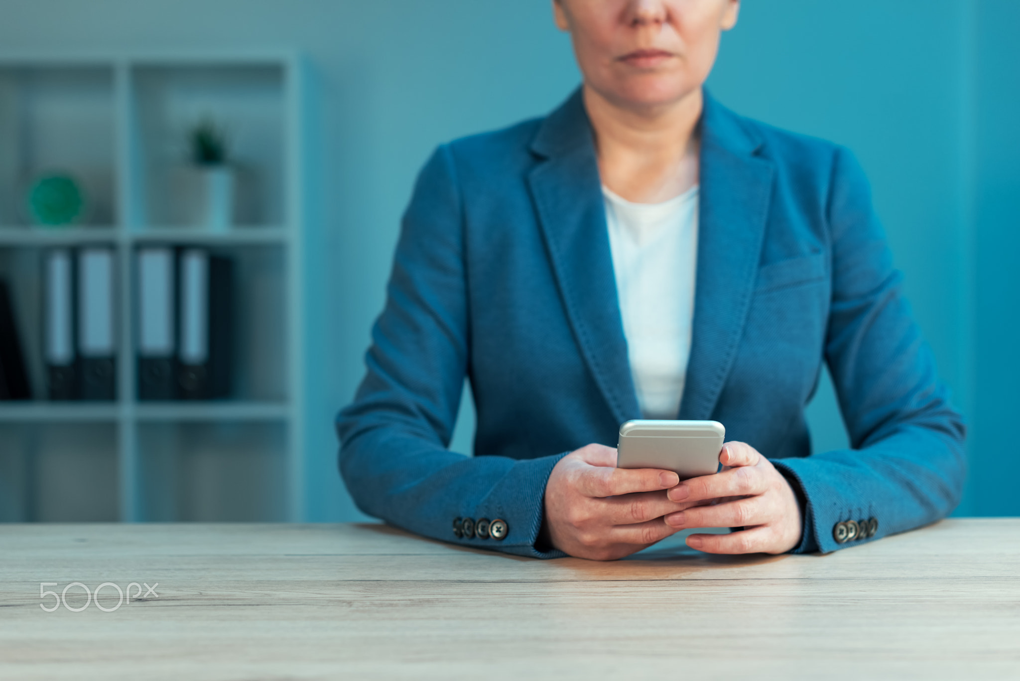 Businesswoman using smartphone