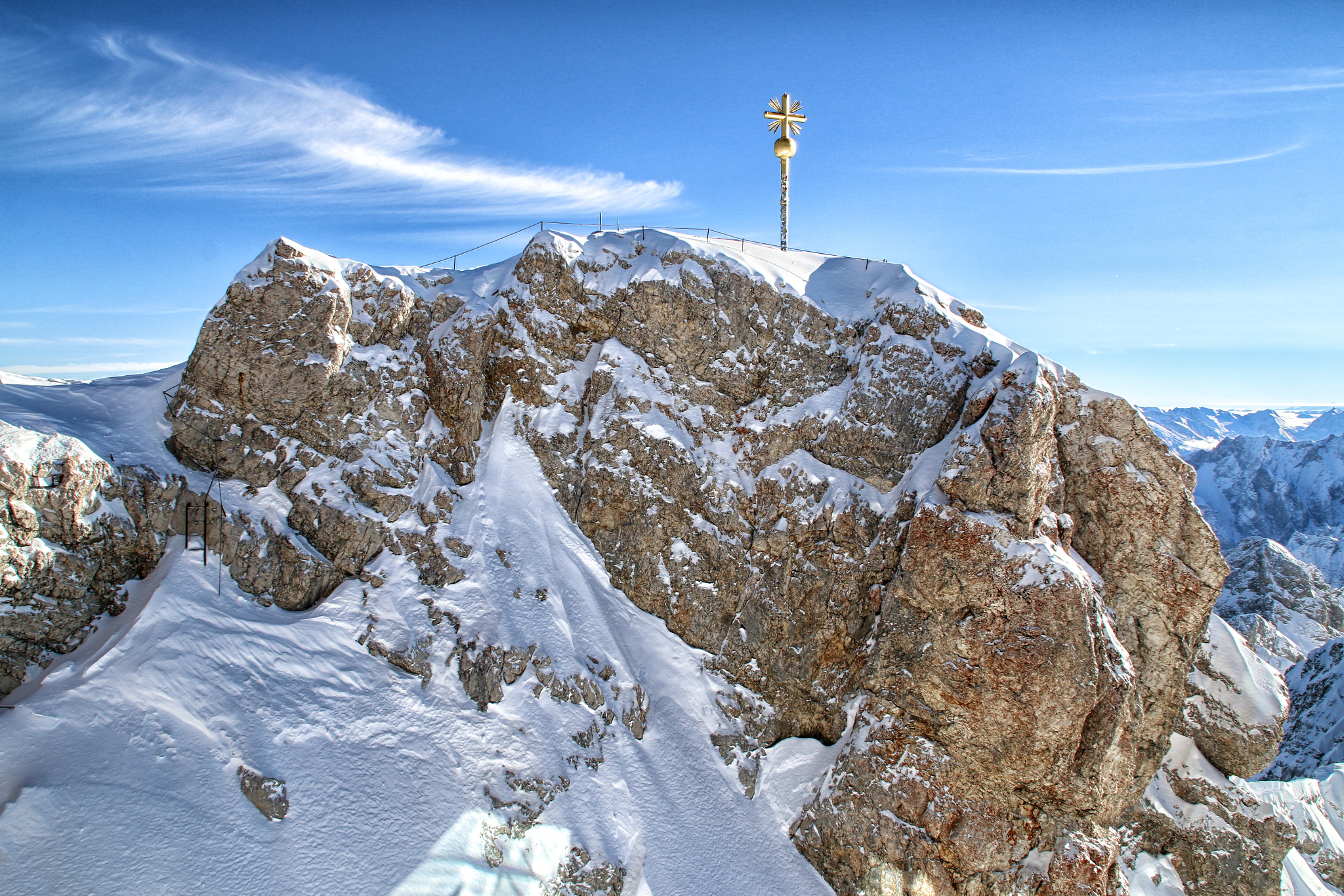 Canon EOS 70D + Tamron AF 18-200mm F3.5-6.3 XR Di II LD Aspherical (IF) Macro sample photo. Zugspitze summit photography