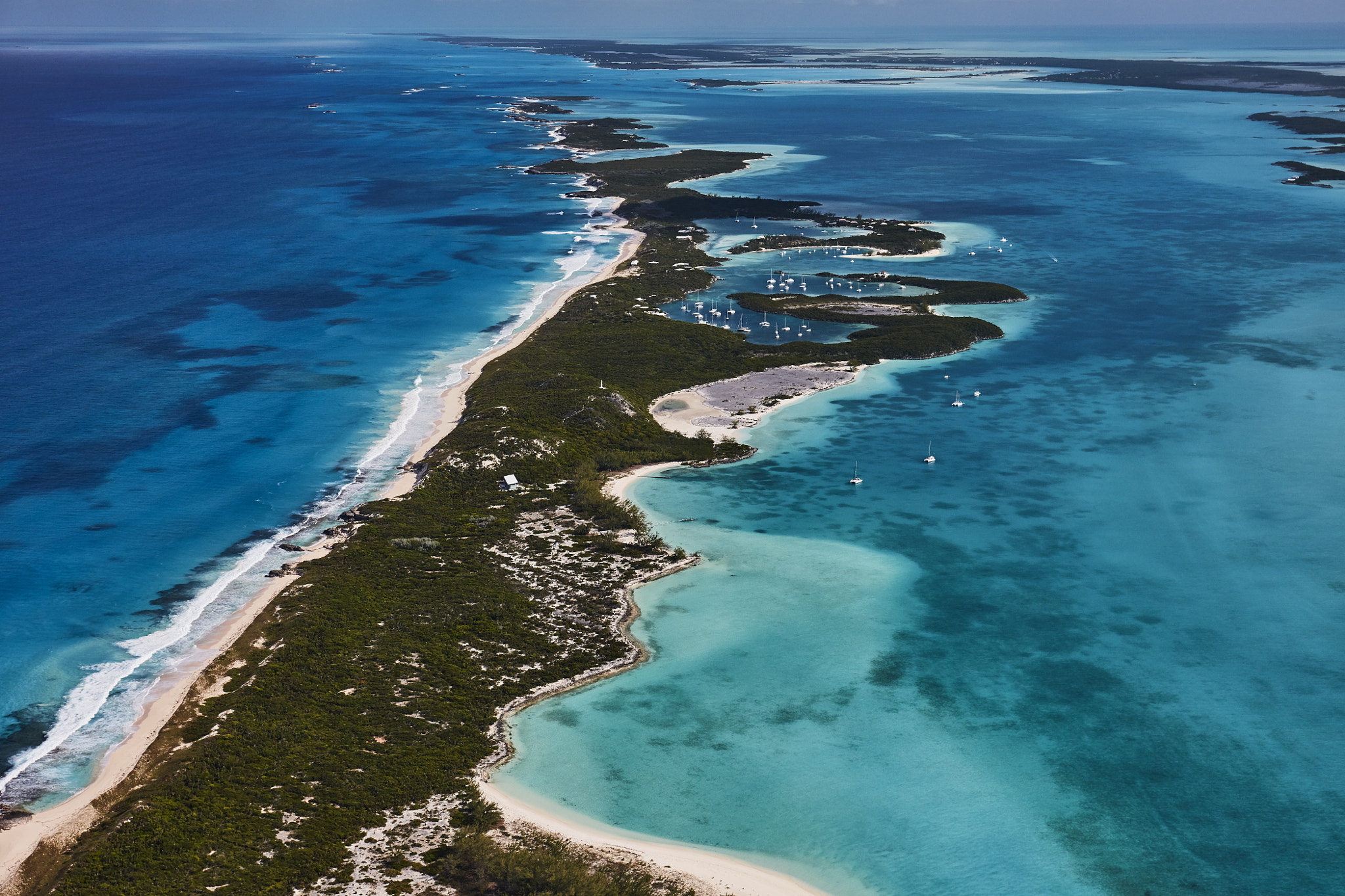 Canon EF 24-70mm F4L IS USM sample photo. Bahamas aerial photography