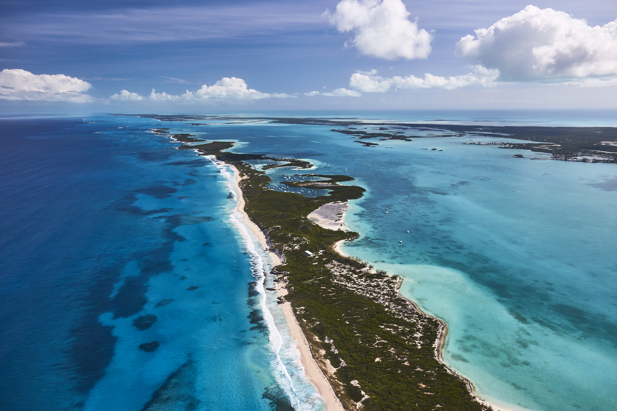 Canon EF 24-70mm F4L IS USM sample photo. Bahamas aerial photography