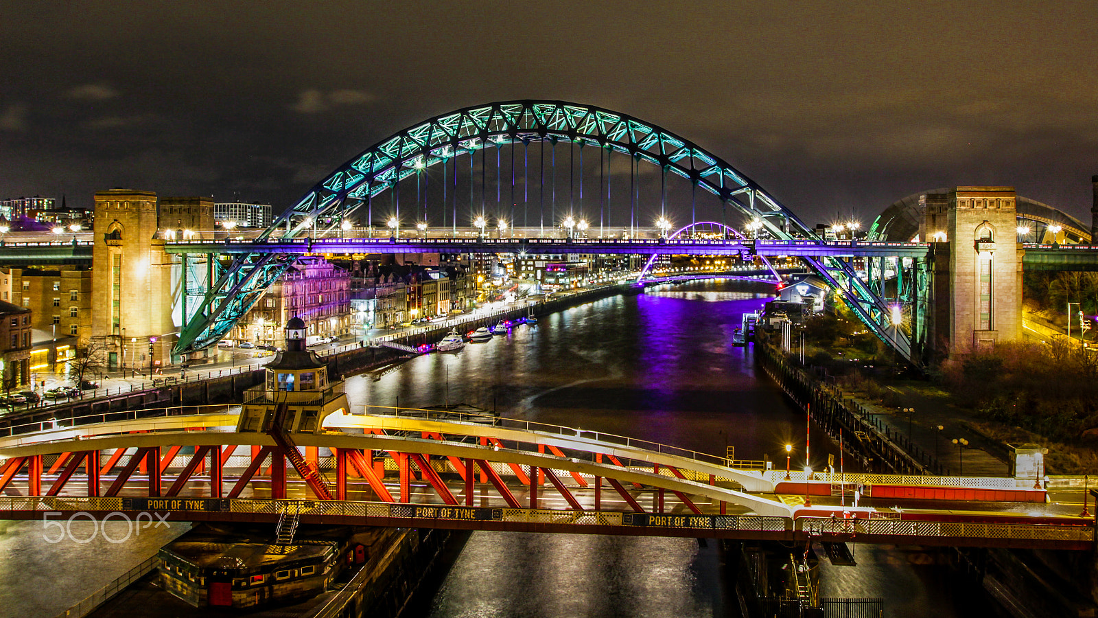 Canon EF 16-35mm F2.8L II USM sample photo. Newcastle swing bridge photography