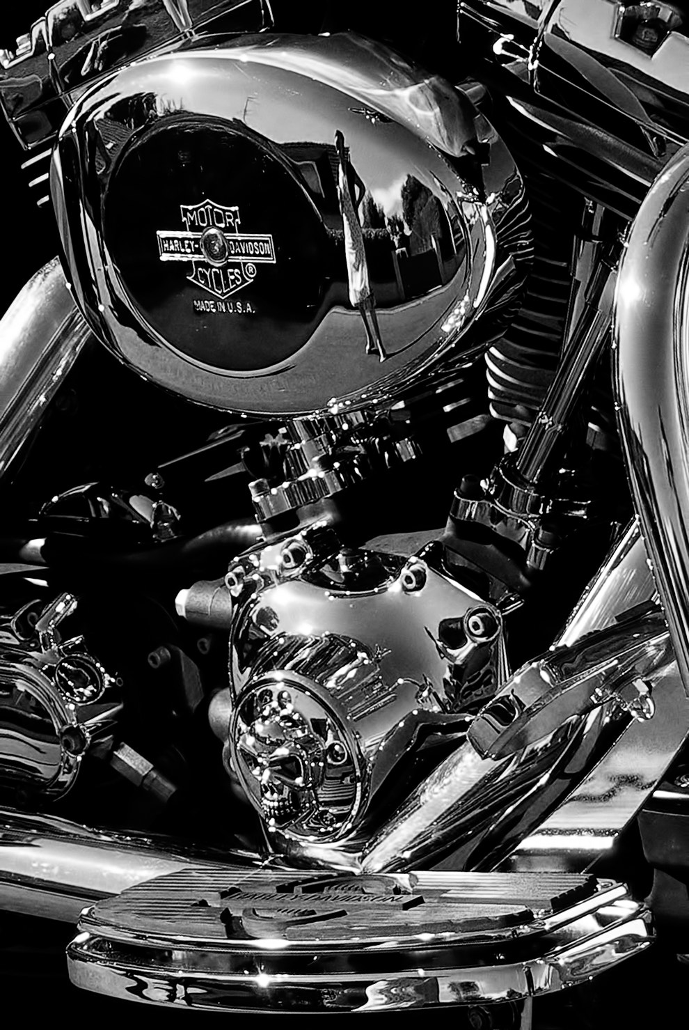 Pentax K10D + Tamron AF 18-200mm F3.5-6.3 XR Di II LD Aspherical (IF) Macro sample photo. Harley davidson photography