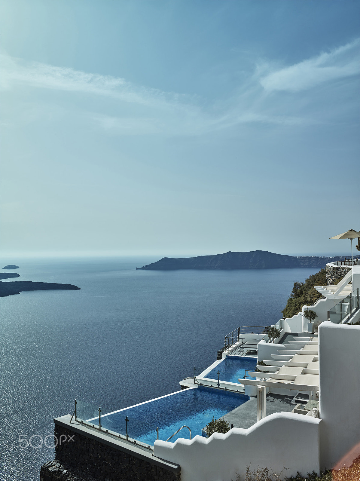 Phase One IQ160 sample photo. Landscape of santorini island, fira, cyclades, greece photography