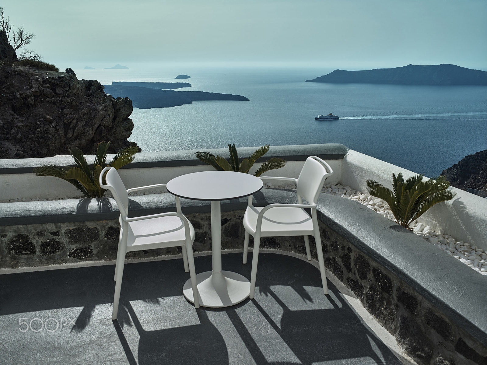Phase One IQ160 sample photo. Landscape of santorini island, fira, cyclades, greece photography