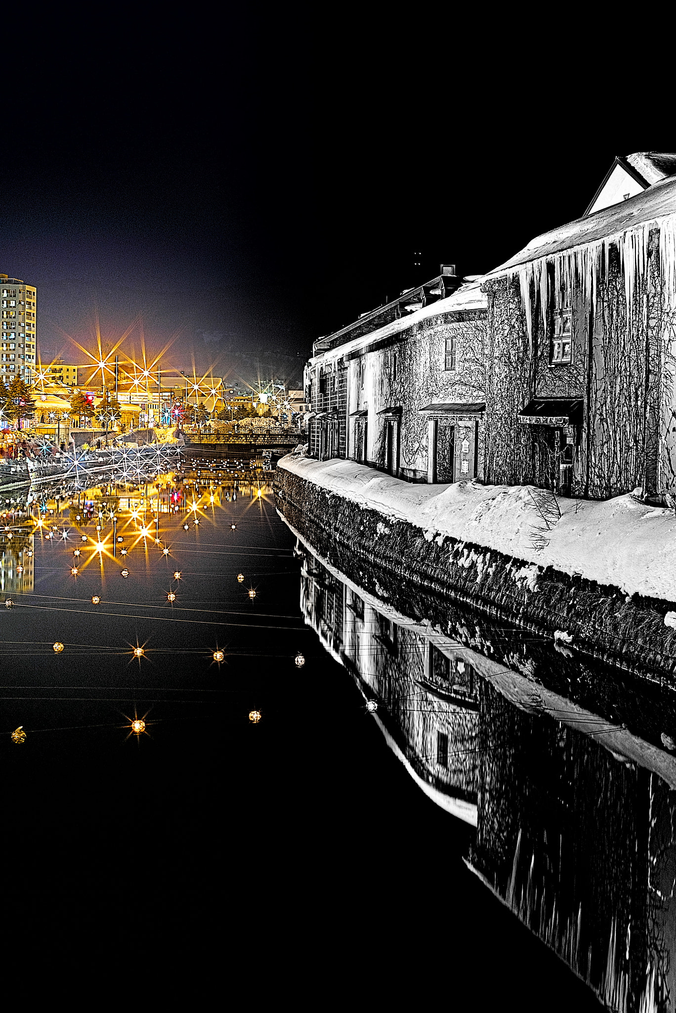 Sony a7S sample photo. Otaru canal ll photography