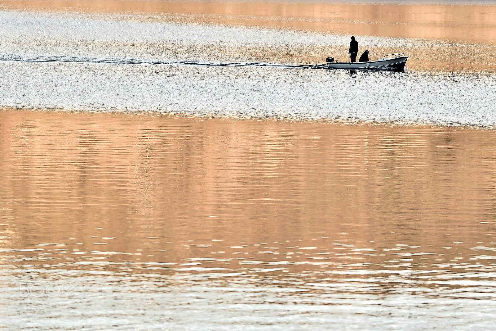 Nikon AF-S Nikkor 70-200mm F4G ED VR sample photo. Two men in a boat (missing the third and the dog) photography