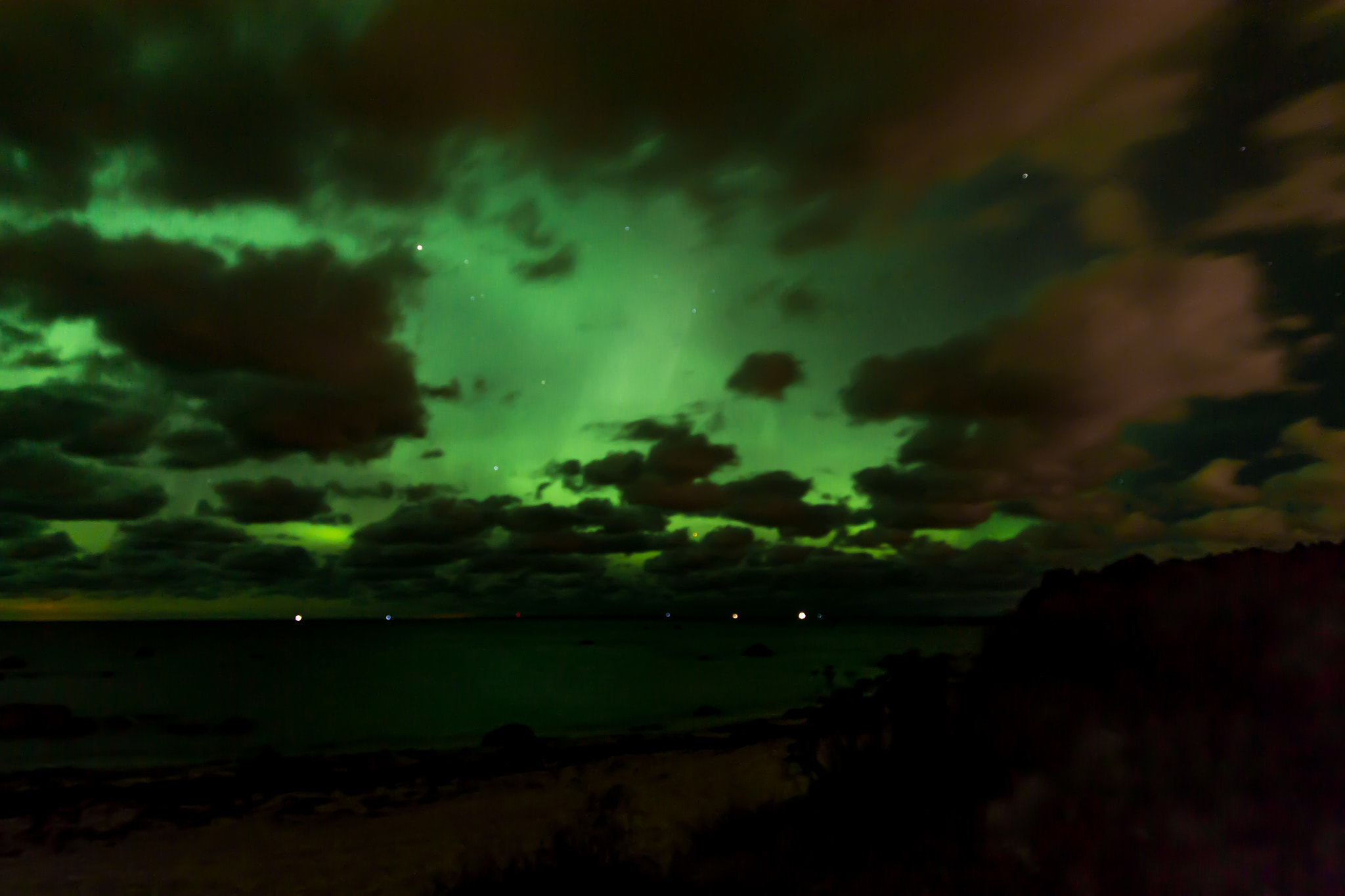 Nikon D3100 sample photo. Northern lights over estonia photography