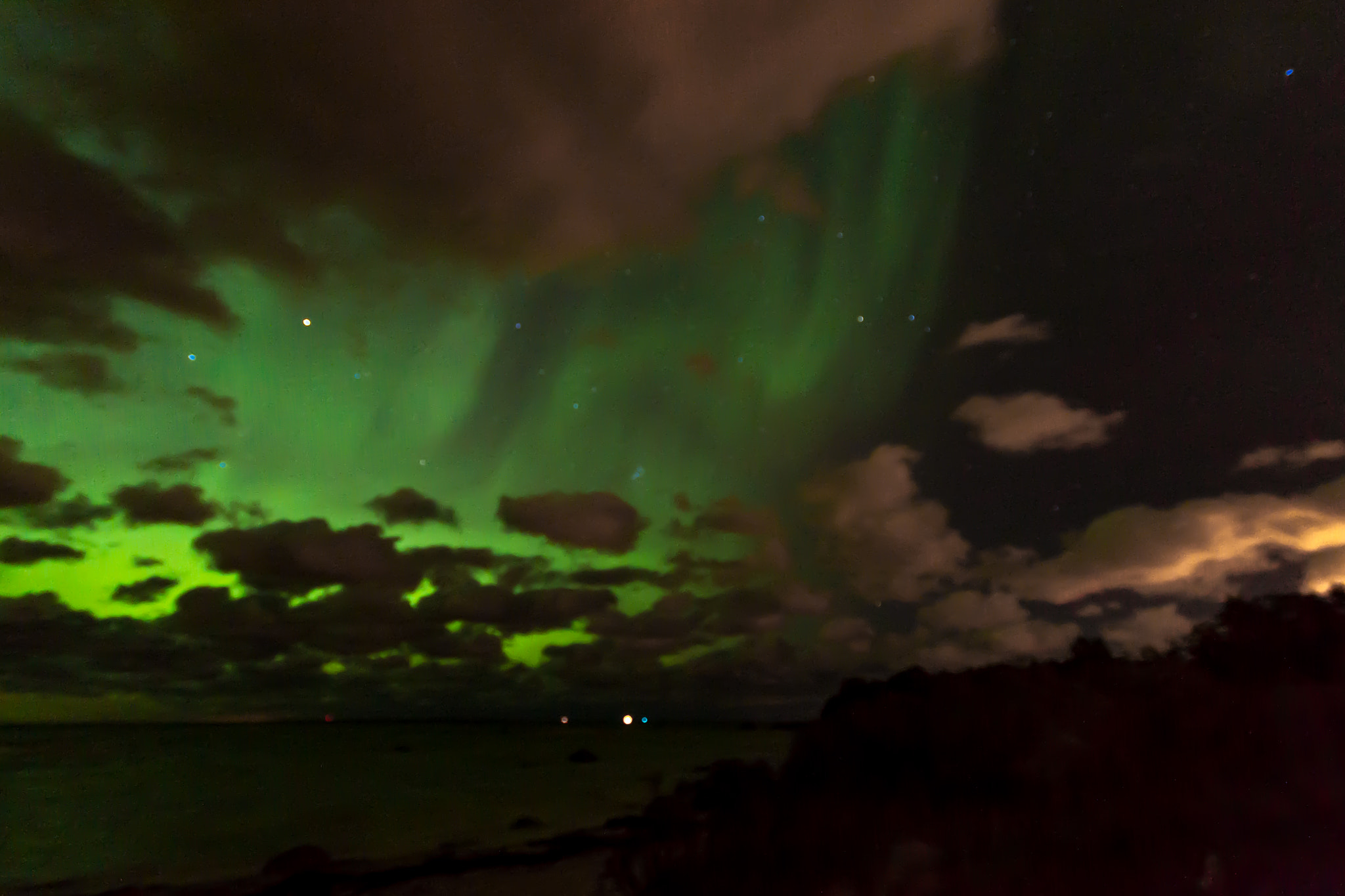 Nikon D3100 sample photo. Northern lights over estonia photography