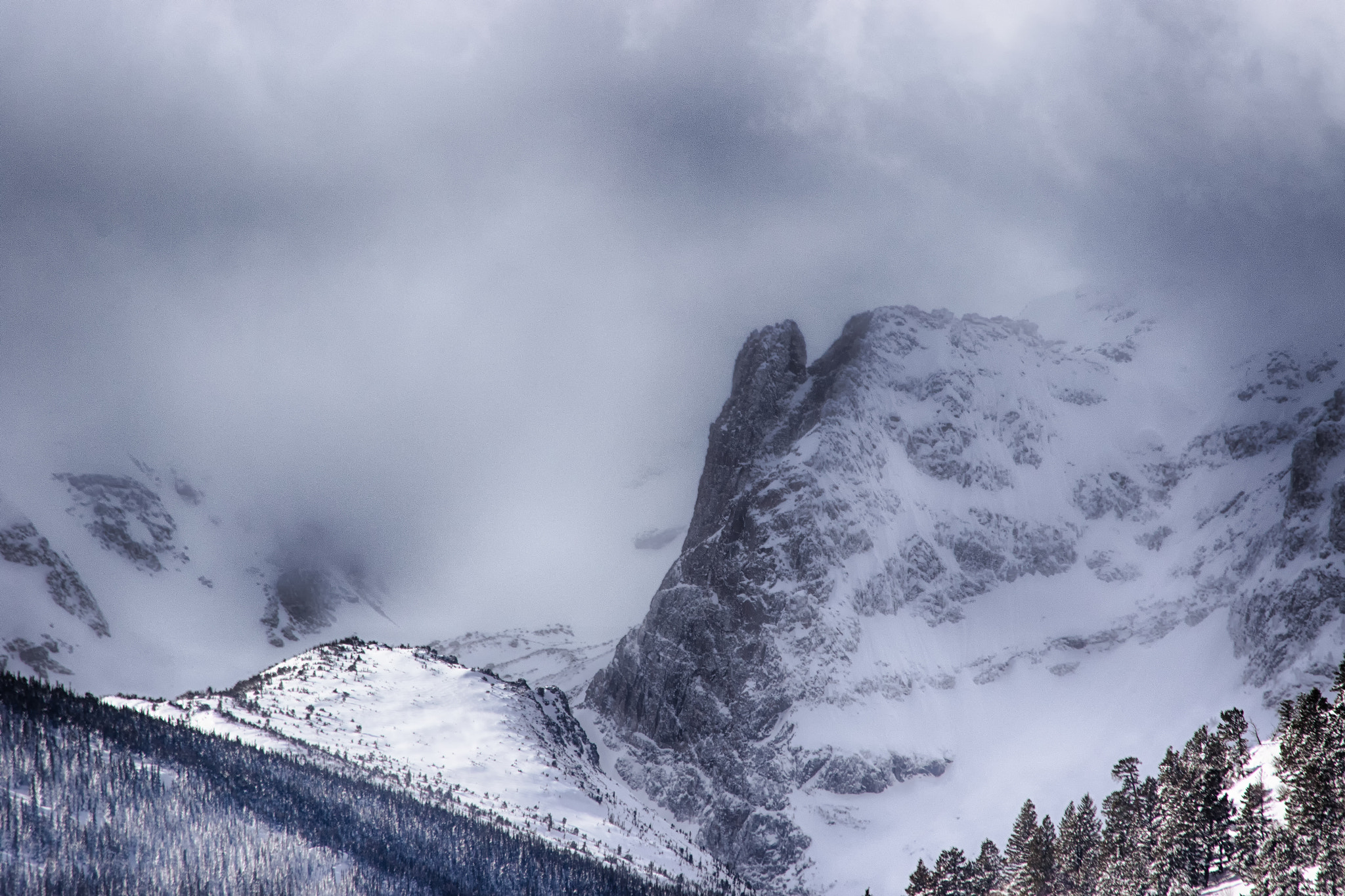 Canon EF 70-300mm F4-5.6 IS USM sample photo. Snow storm photography