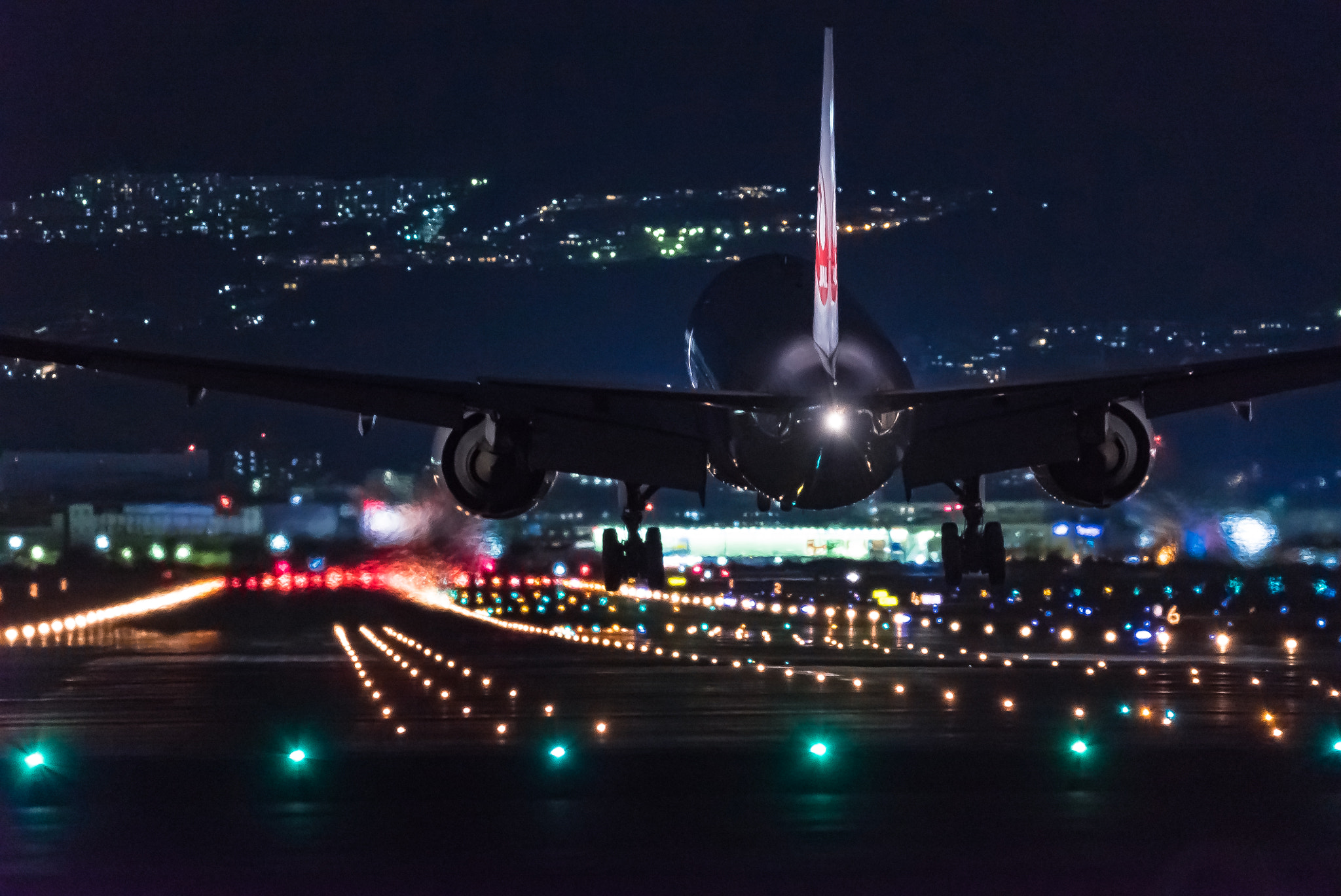 Sony a7S sample photo. Night landing photography