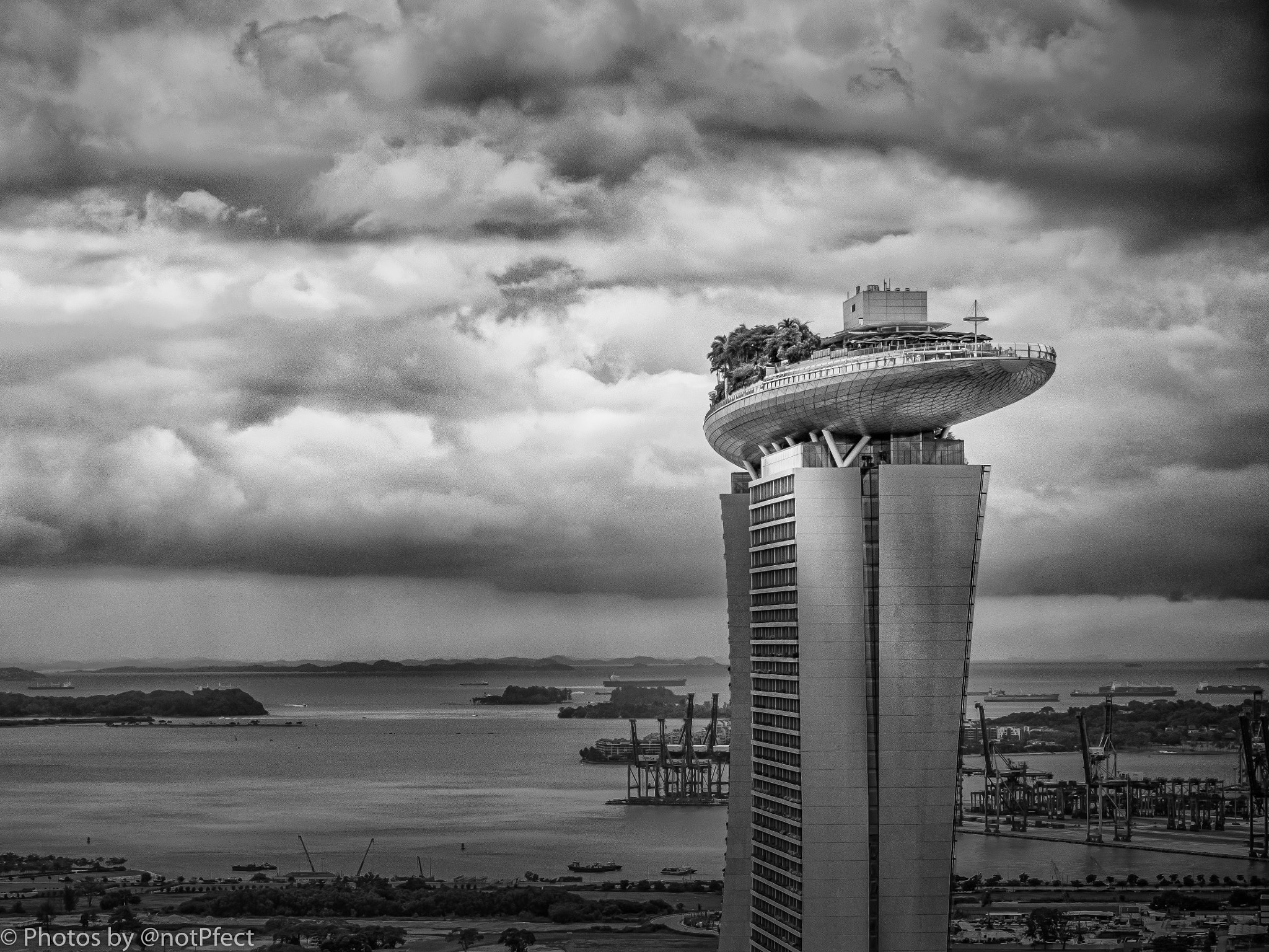 Olympus PEN-F sample photo. Clouds over marina bay sands photography