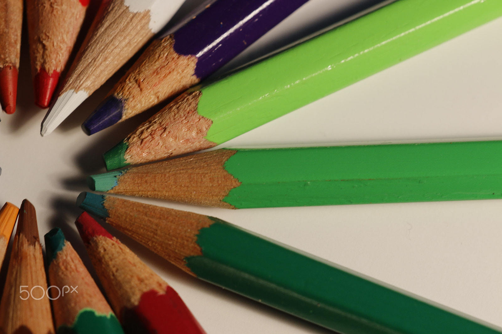 Sigma APO Macro 180mm F2.8 EX DG OS HSM sample photo. Pencils in half a circle photography