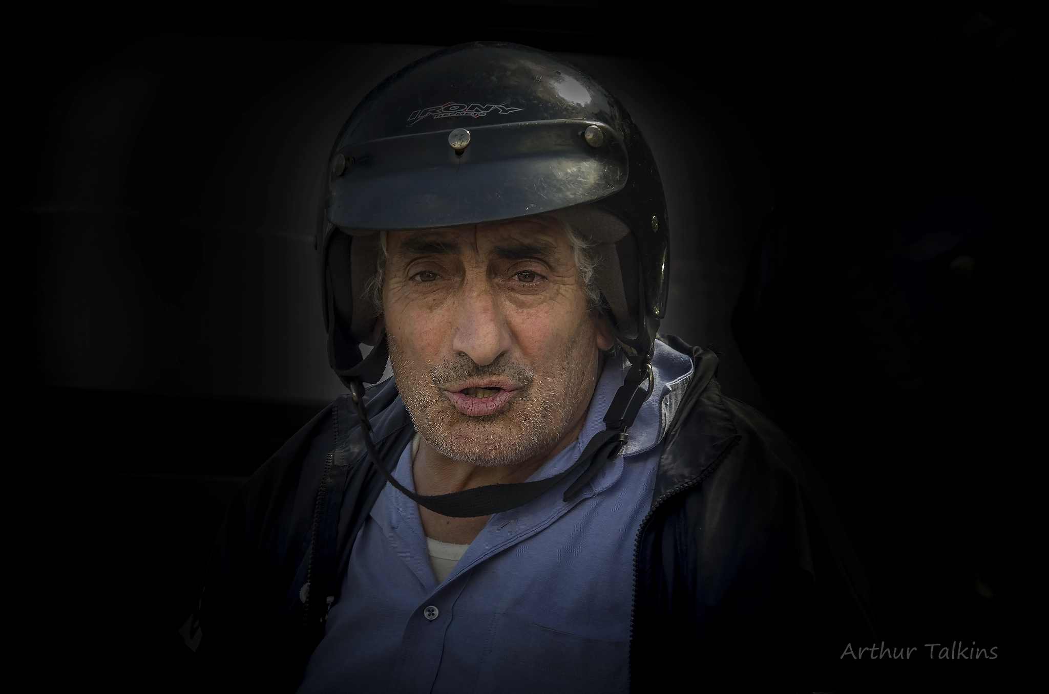 Pentax K-5 sample photo. Portrait of a helmeted driver... photography