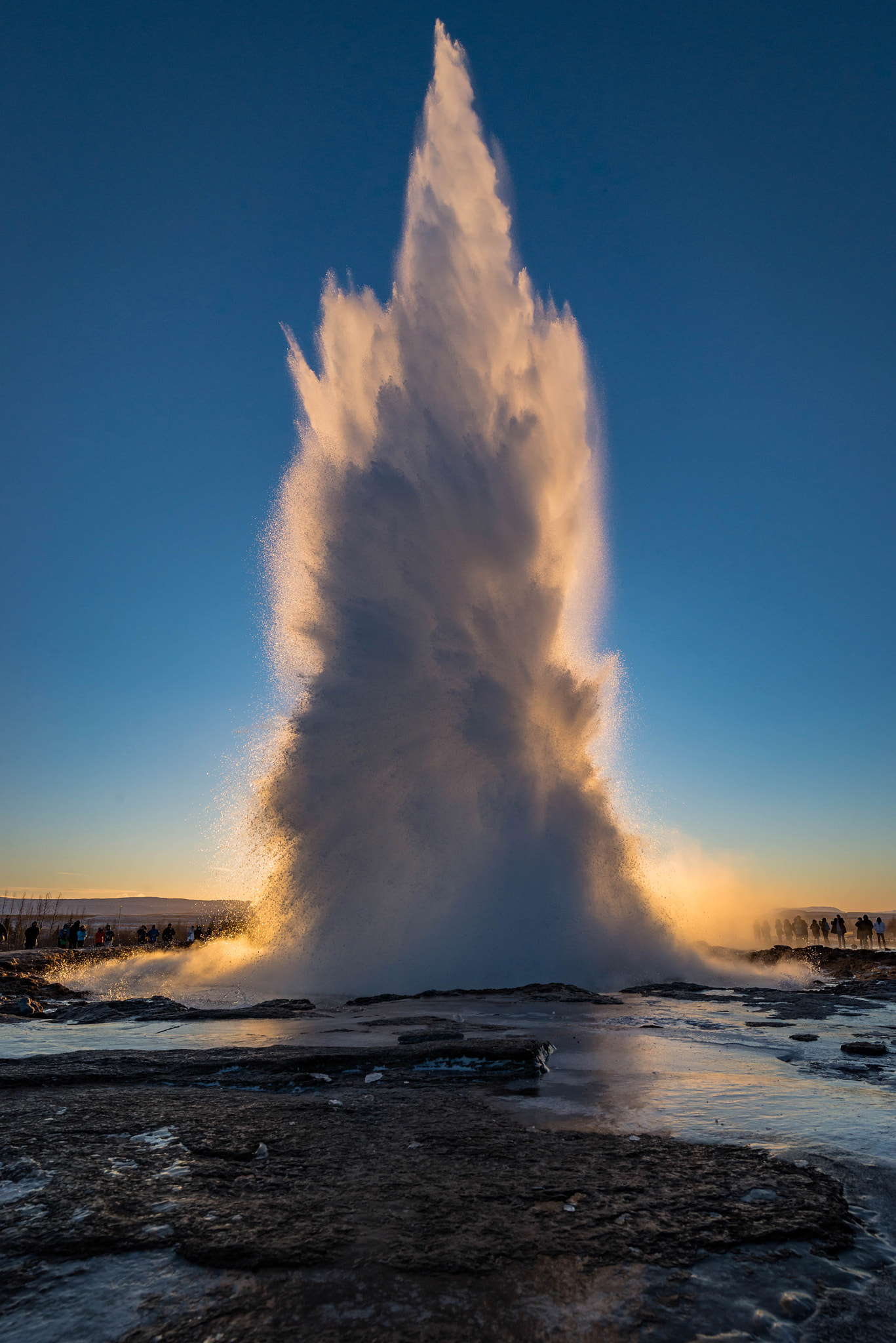 Tamron SP 15-30mm F2.8 Di VC USD sample photo. Geysir backlit in iceland photography